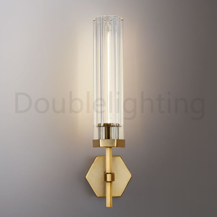 Luminous Hexagonal Wall Sconce - Modern LED Light Fixture for Living Room, Bedroom, Hallway & Staircase Lighting