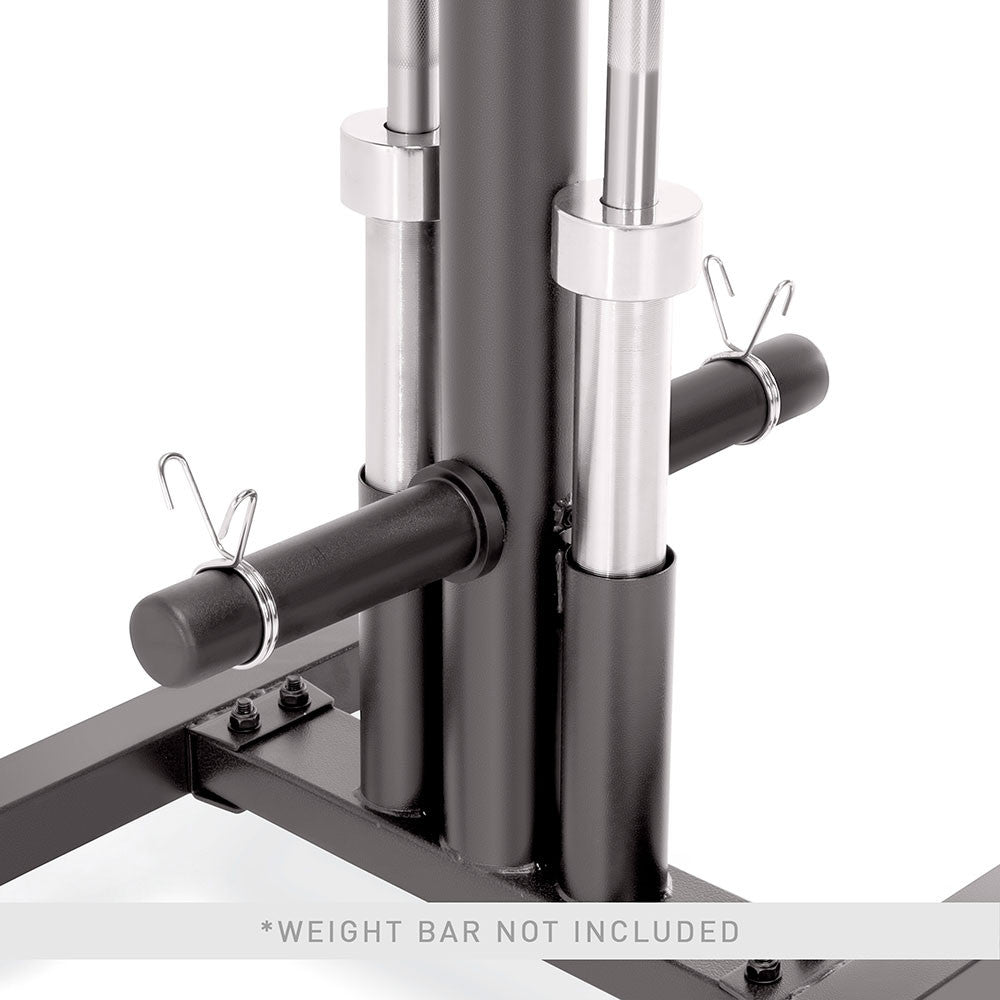 Marcy 6-Peg Olympic Weight Plate Tree & Vertical Bar Holder with Wheels - Heavy Duty Gym Equipment for Weight Storage & Organization | Perfect for Home Gym, CrossFit & Commercial Fitness Centers | PT-5856