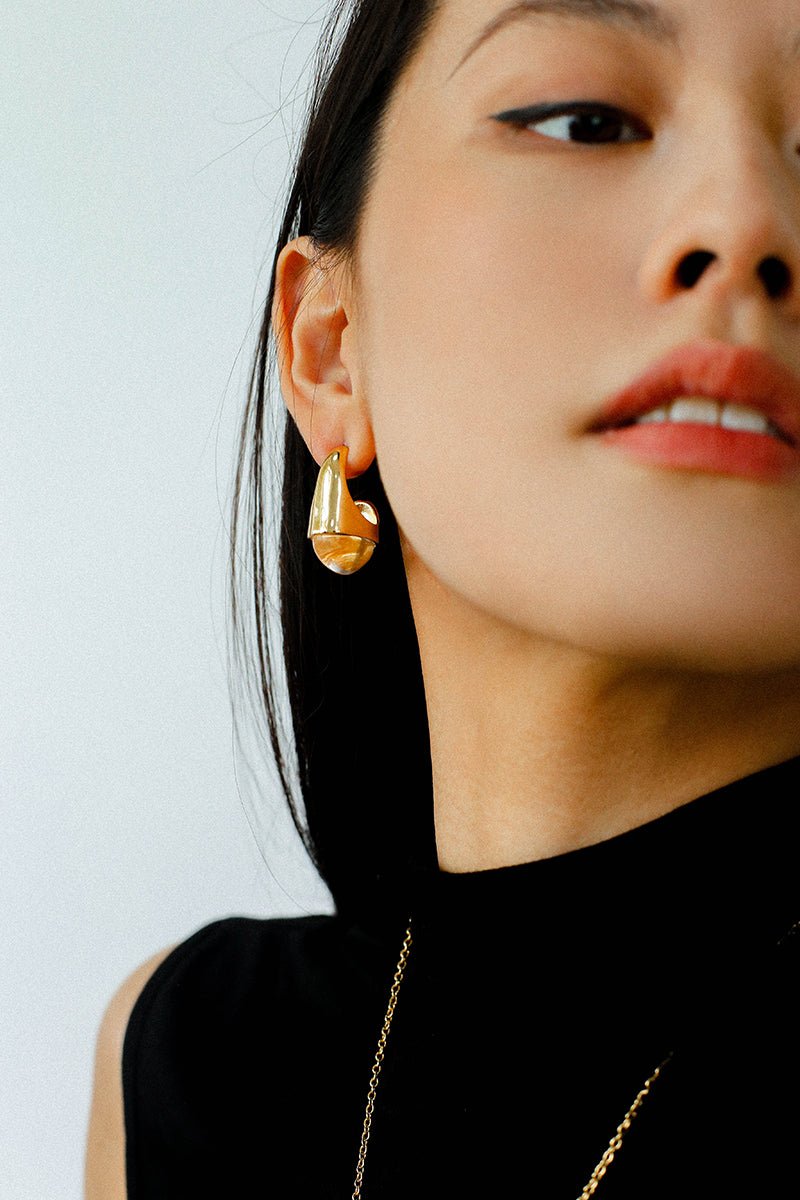 Hilltop Earrings - Elegant Gold and White Crystal Dangle Earrings for Women | Perfect for Weddings, Parties & Everyday Wear