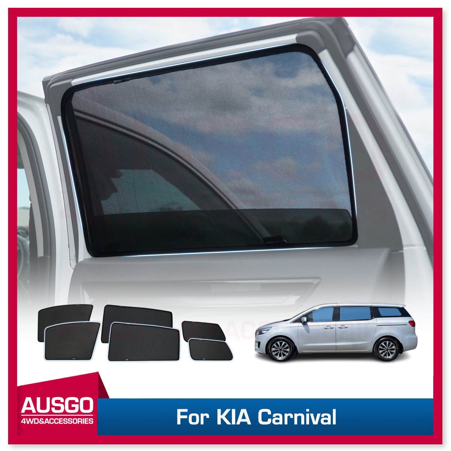 Magnetic Car Window Sun Shade for KIA Carnival YP Series (2014-2020) - UV Protection & Heat Blocking for Cars - Perfect for Summer Driving & Parking