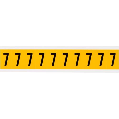 Brady 1530-7 15 Series Indoor/Outdoor Number & Letter Cards - Pack of 50 | Durable Plastic Signage for Warehouse, Office & Industrial Labeling