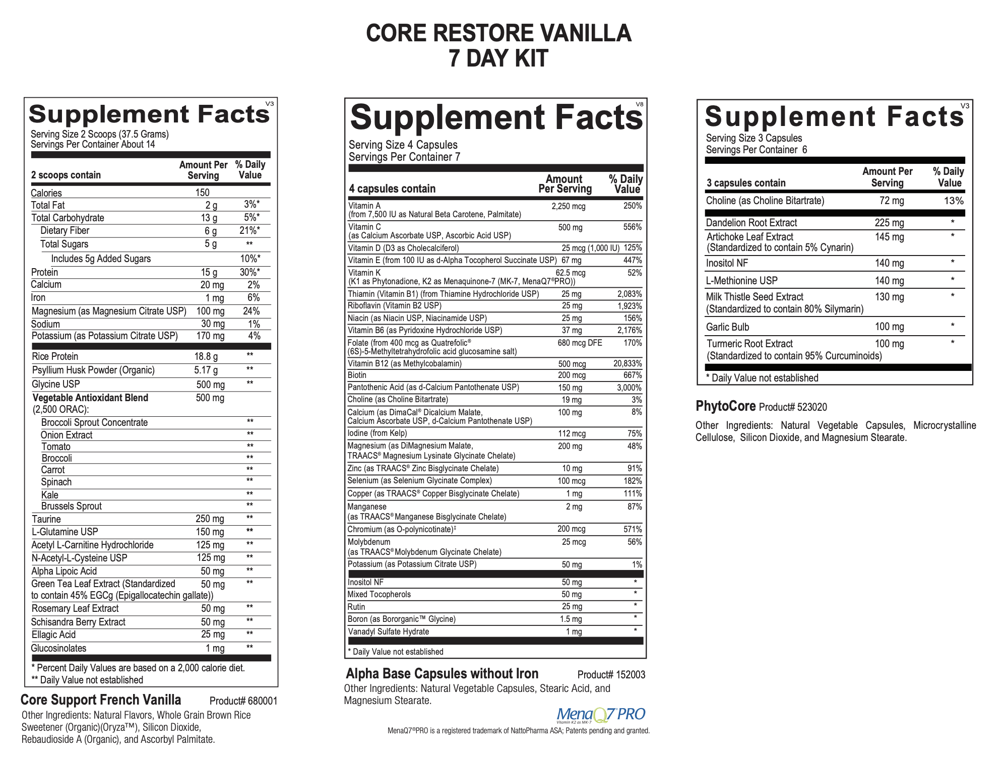 Ortho Core Restore Vanilla - 7 Day Probiotic Supplement for Gut Health & Digestion Support | Daily Wellness & Immune Boost | Perfect for Travel, Stress Relief & Post-Antibiotic Recovery