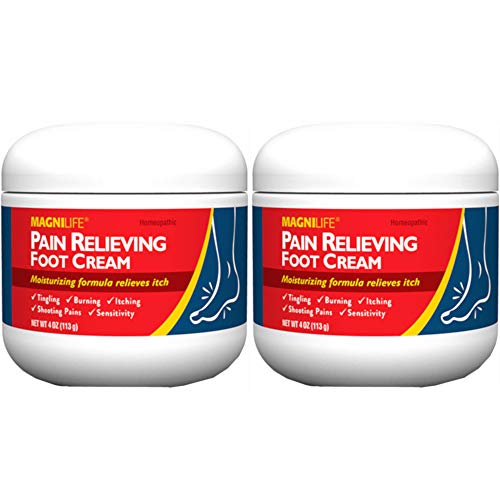 Magni Life Pain Relieving Foot Cream for Plantar Fasciitis & Heel Pain - 4oz Therapeutic Foot Balm (Pack of 2) - Soothes Aching Feet After Workouts, Long Shifts & All-Day Standing