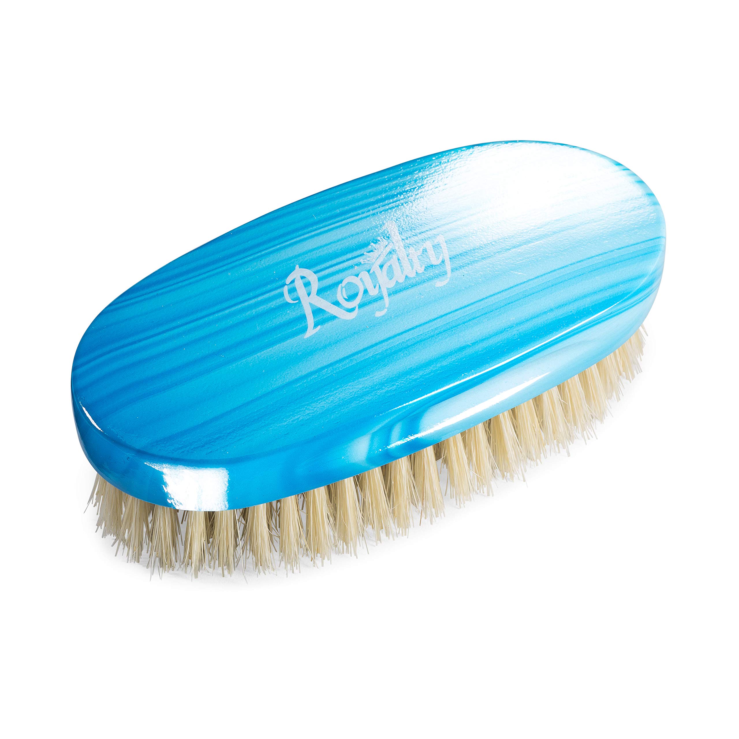 Royalty By Brush King RP4 Medium Palm Wave Brush - Premium Hair Styling Tool for 360 Waves & Curls - Perfect for Men's Grooming, Salon Use & At-Home Hair Care