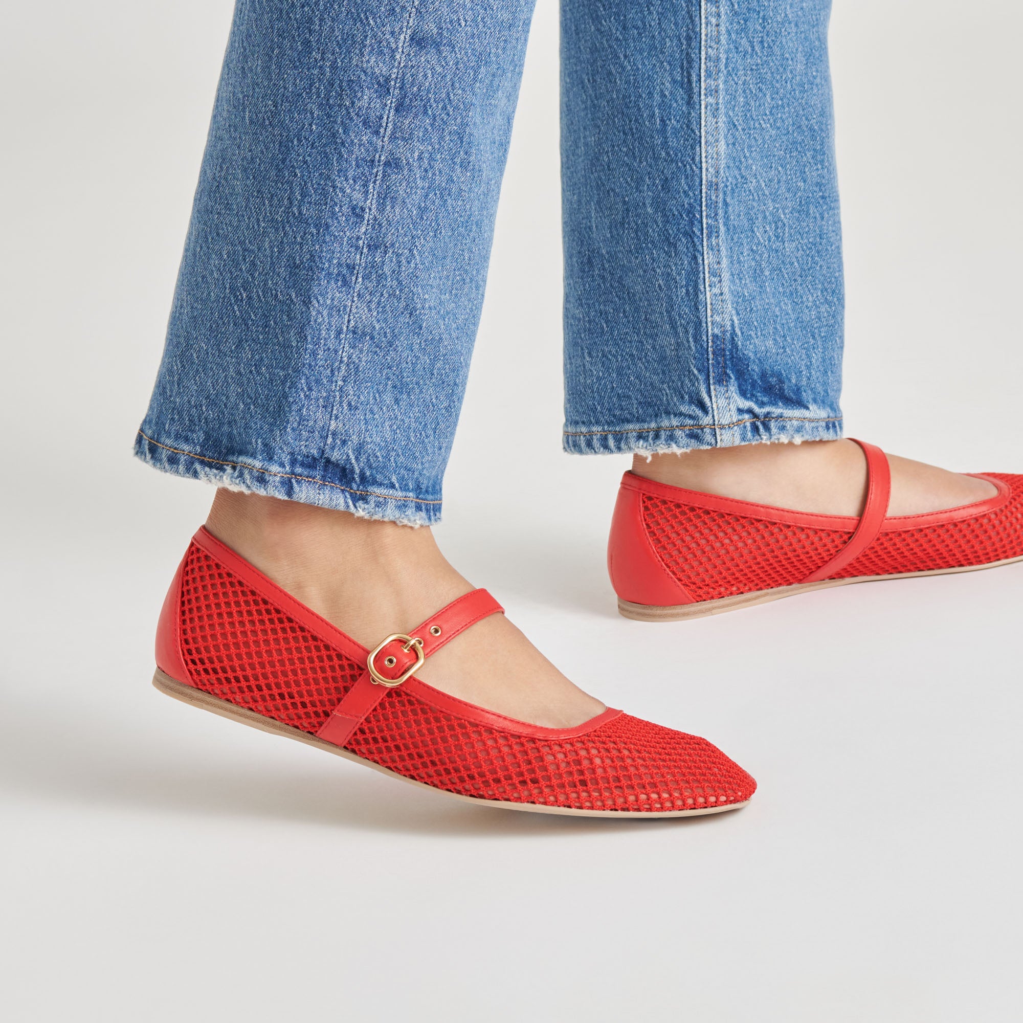RODNI Women's Comfortable Mesh Ballet Flats - Breathable Woven Slip-On Shoes for Casual Wear, Work & Travel