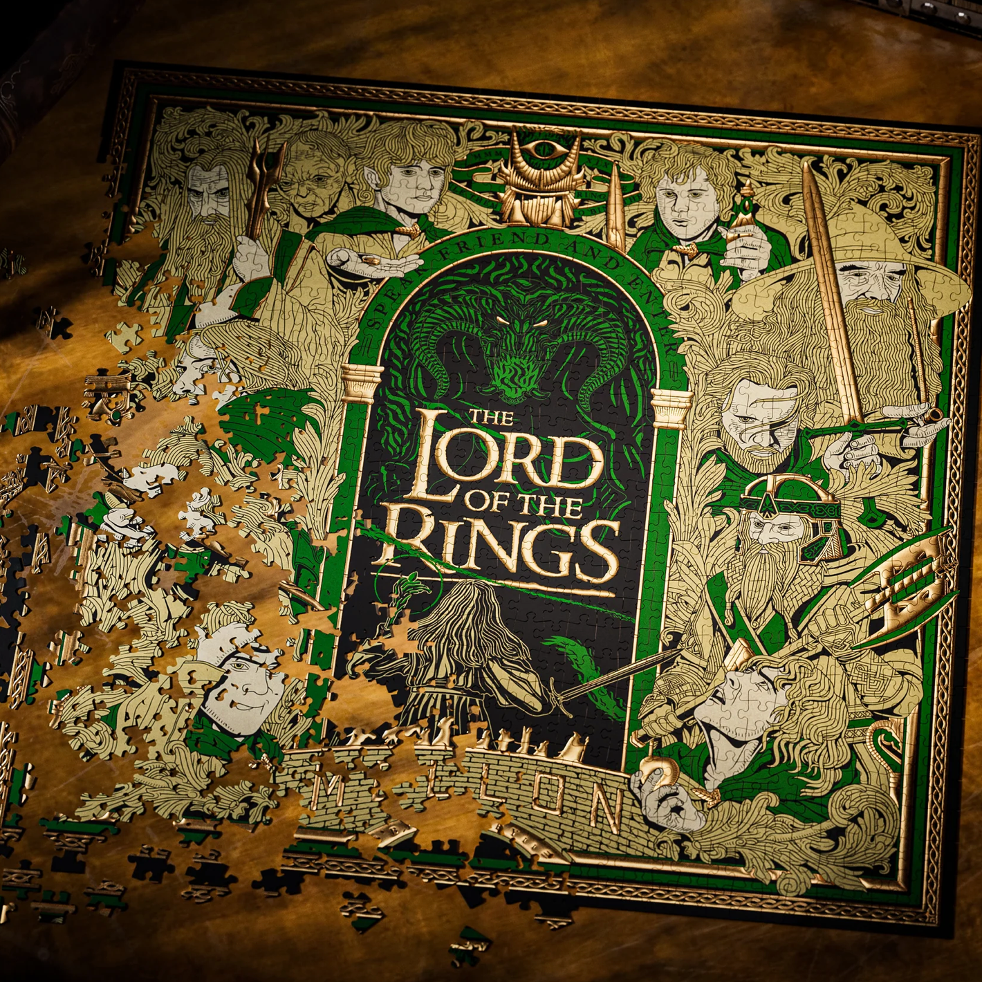 Lord of The Rings 1000 Piece Jigsaw Puzzle for Adults - Middle Earth Fantasy Art - Perfect for Game Nights & Home Decor