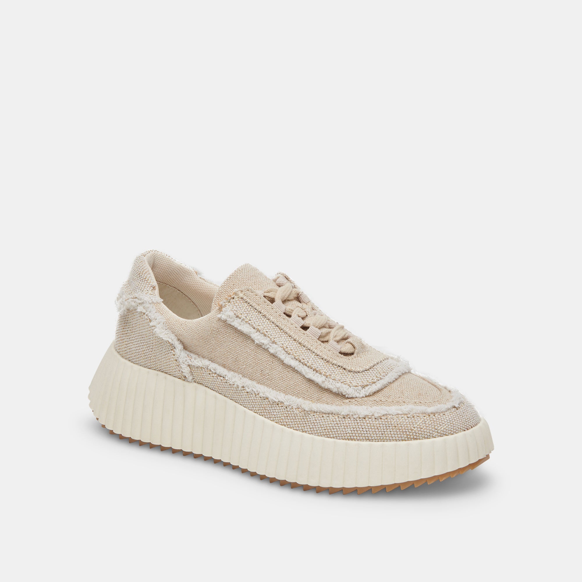 DOLEN FRAY Sneakers - Sand Canvas Casual Shoes for Men & Women | Comfortable Walking & Everyday Wear | Perfect for Street Style, Travel & Outdoor Activities