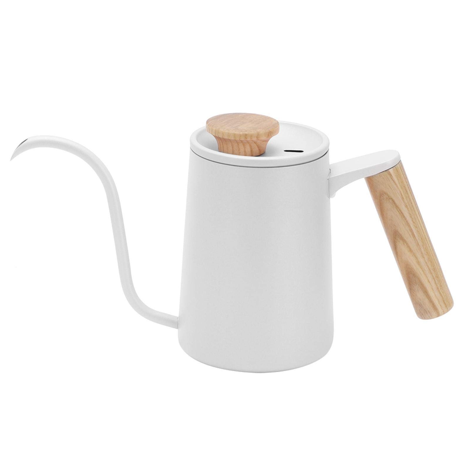 Premium 650ml Gooseneck Kettle - Long Spout Coffee Pour Over Kettle for Precise Brewing - Stainless Steel Drip Coffee & Tea Kettle - Perfect for Home Baristas, Coffee Shops & Restaurants (White/Pink Options) - Ideal for Pour Over Coffee, Tea Brewing & Specialty Drinks