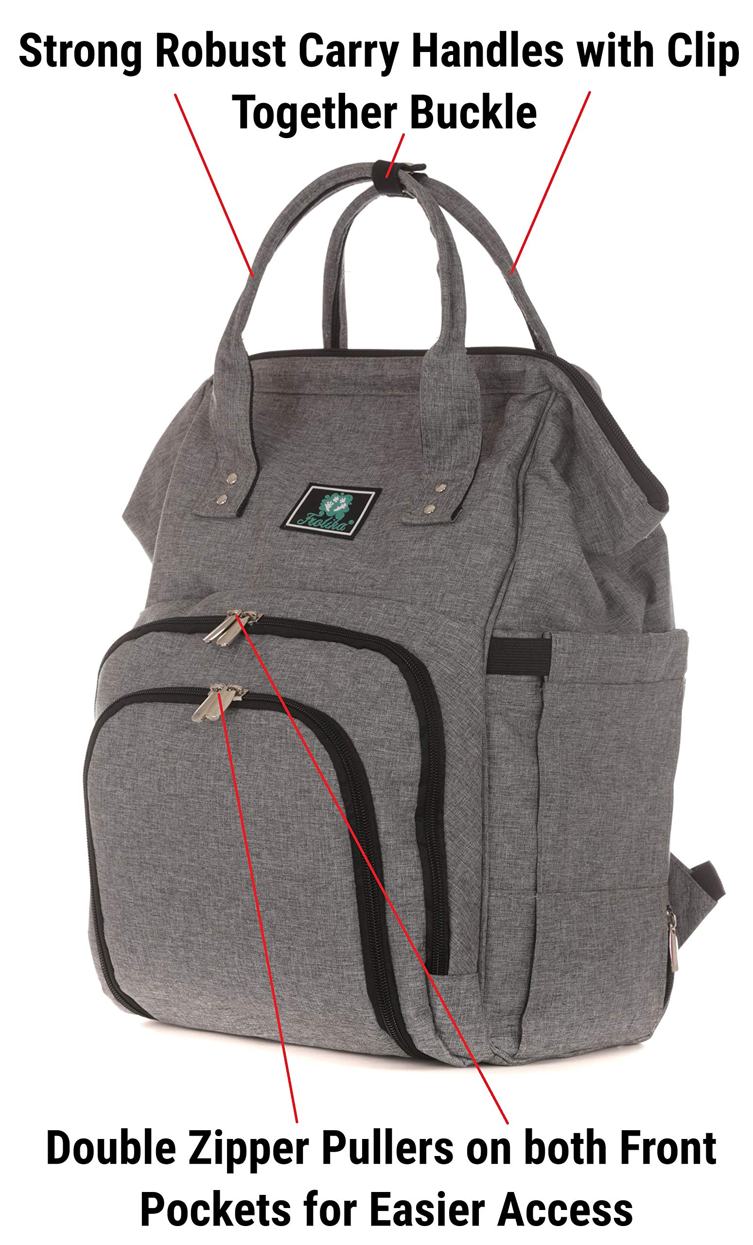 **Baby Diaper Bag Backpack with Changing Pad - Waterproof Travel Diaper Bag for Parents, Pacifier Holder & Organizer - Perfect for Newborn Essentials, Camping, Baby Shower Gifts & On-the-Go Parents**