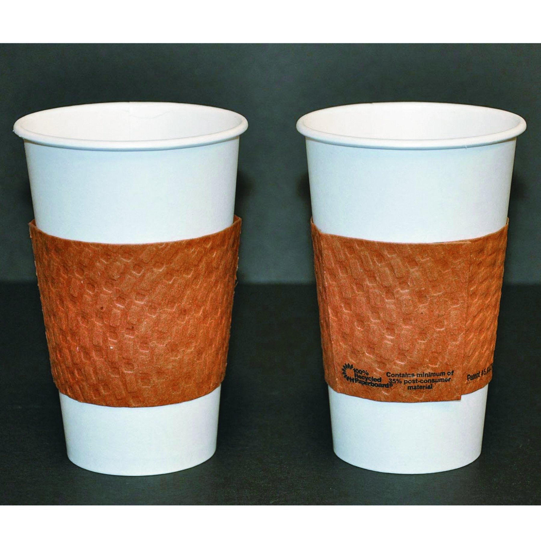 Dopaco DSLVBRN Kraft Hot Cup Sleeves for 10-24 oz Coffee Cups, Brown (1000 Pack) - Eco-Friendly Coffee Sleeves for Takeout, Cafes & Restaurants