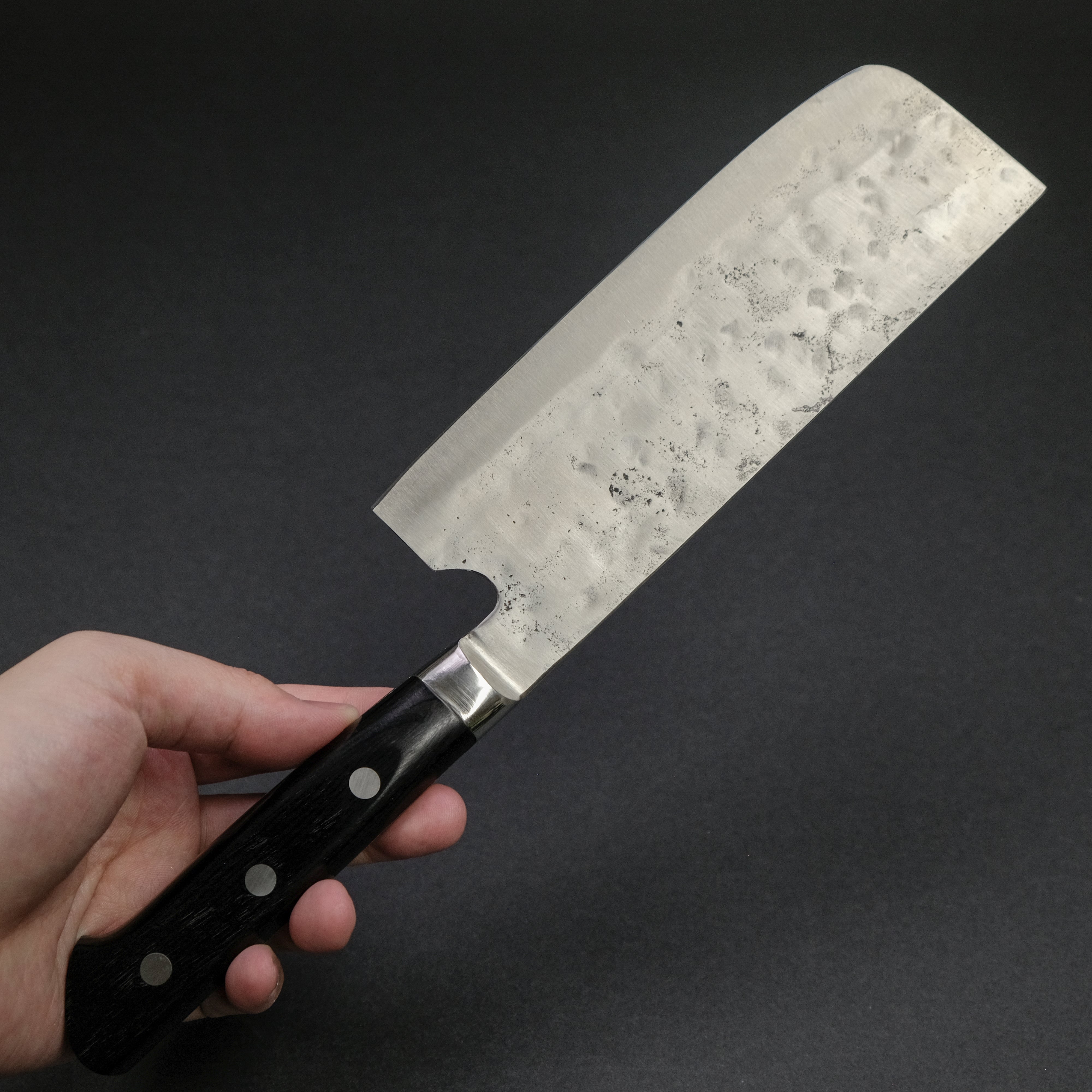 Teruyasu Fujiwara Maboroshi White #1 Nakiri Knife 165mm with Pakkawood Handle - Premium Japanese Kitchen Knife for Slicing Vegetables, Fruits & Herbs