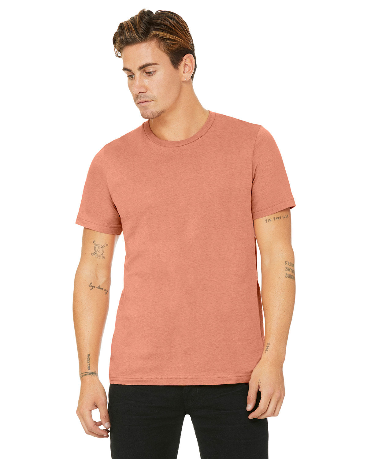 Bella + Canvas 3001CVC Unisex Heather CVC Crew Neck T-Shirt - Soft Cotton Blend Tee for Men & Women - Perfect for Casual Wear, Screen Printing & Everyday Comfort