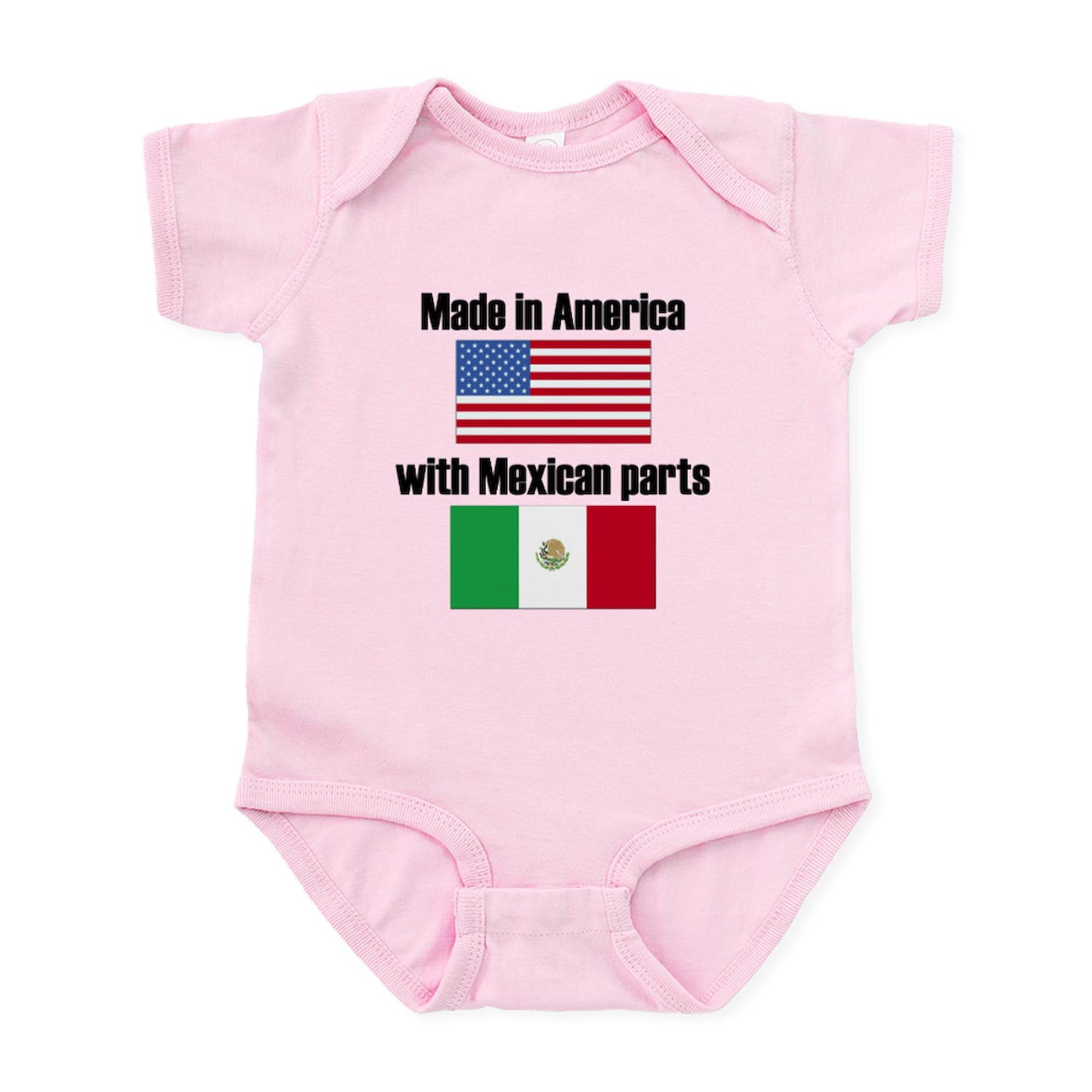 Made in USA Baby Bodysuit - Cute Infant Romper with Mexican Parts | Perfect for Newborns, Photo Shoots & Everyday Wear