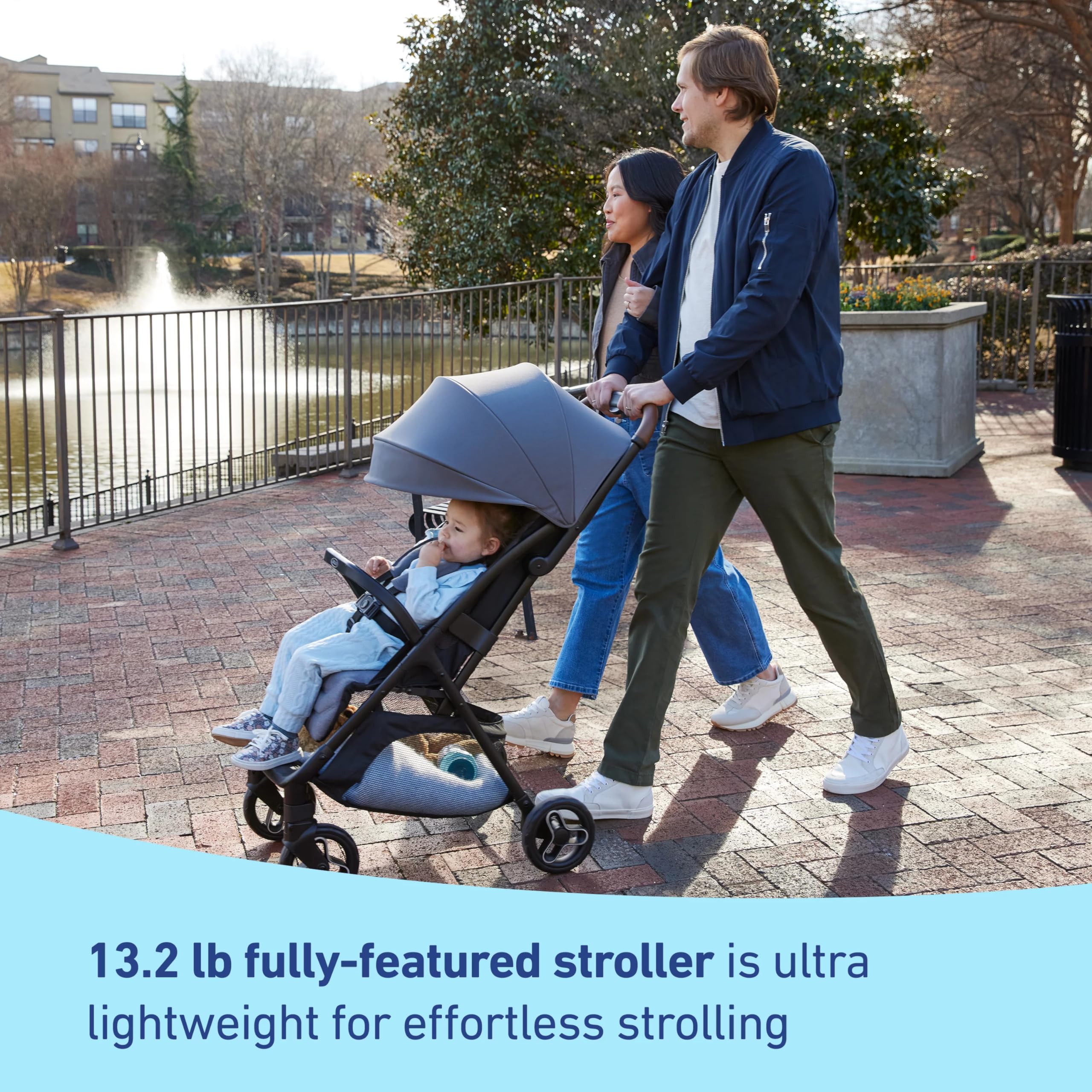 Graco Ready2Jet Compact Stroller - Lightweight Travel Stroller with One-Hand Auto Fold, Overhead Bin Friendly for Airplane Travel | Perfect for Urban Commuting, Shopping & Family Outings