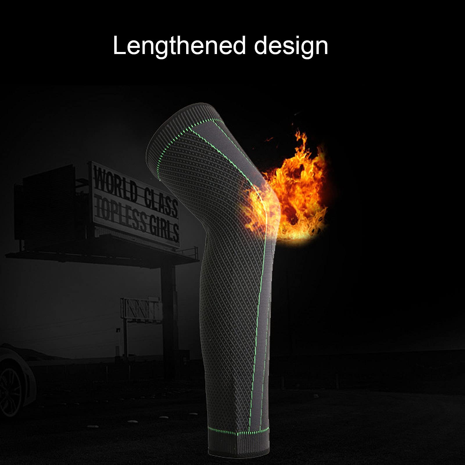 Best Compression Knee Sleeve for Varicose Veins, Lymphedema & DVT Relief - Stable & Durable Leg Support Sleeves - Easy to Wear High Compression for Circulation & Pain Relief - Perfect for Running, Workouts & Daily Wear (Medium Size)