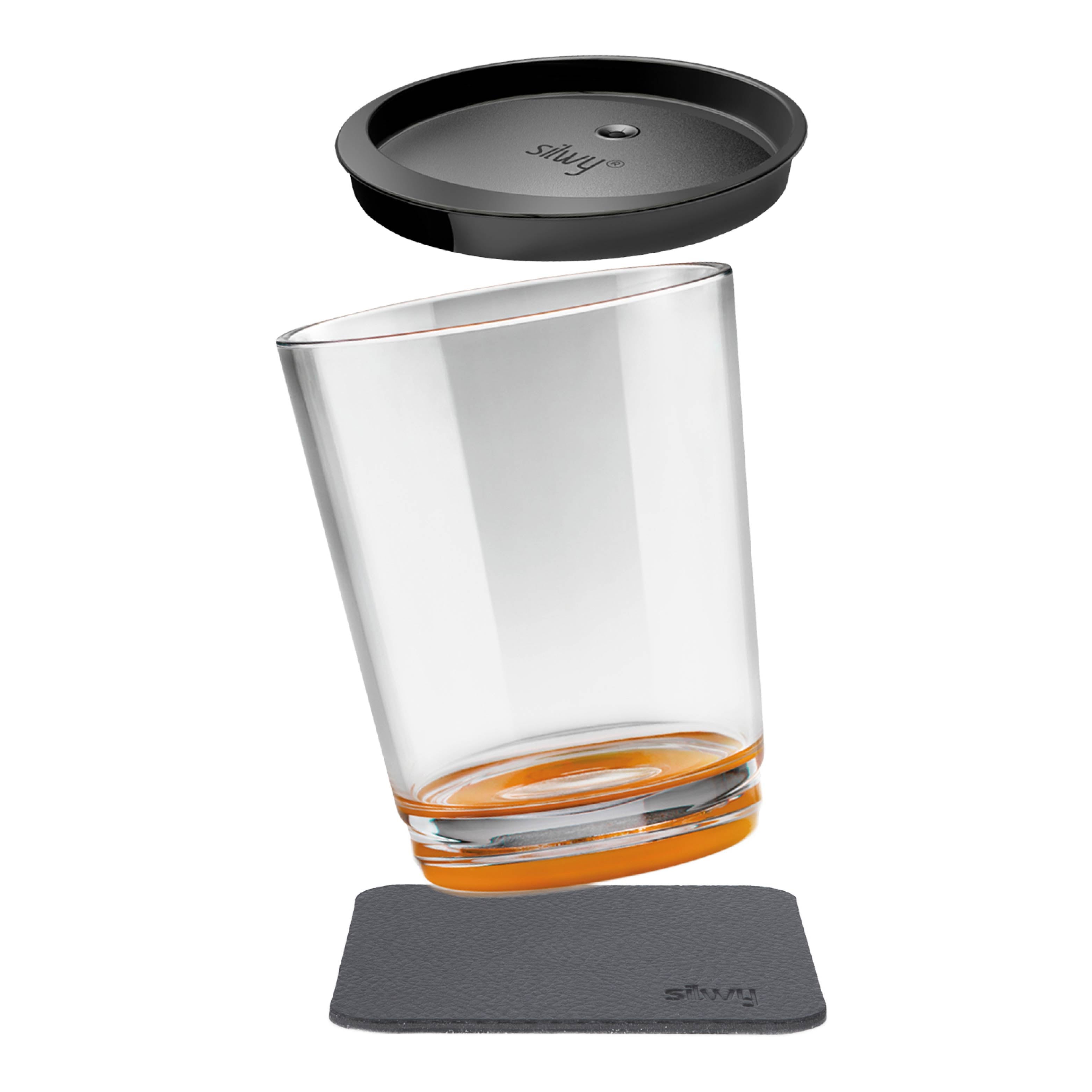 Triple Orange Magnetic Tumbler - Insulated Stainless Steel Cup with Lid for Hot & Cold Drinks - Perfect for Office, Travel, and Outdoor Activities