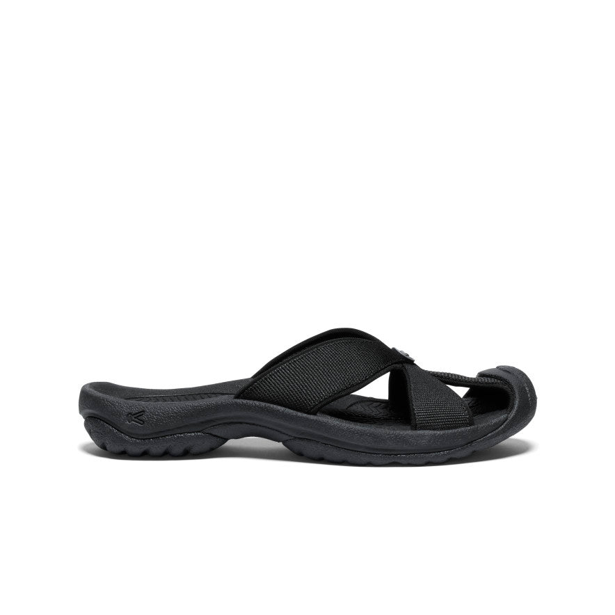 Bali Women's Comfort Slide Sandals - Black & Steel Grey | Soft Cushioned Flip Flops for Beach, Pool, Spa & Casual Wear