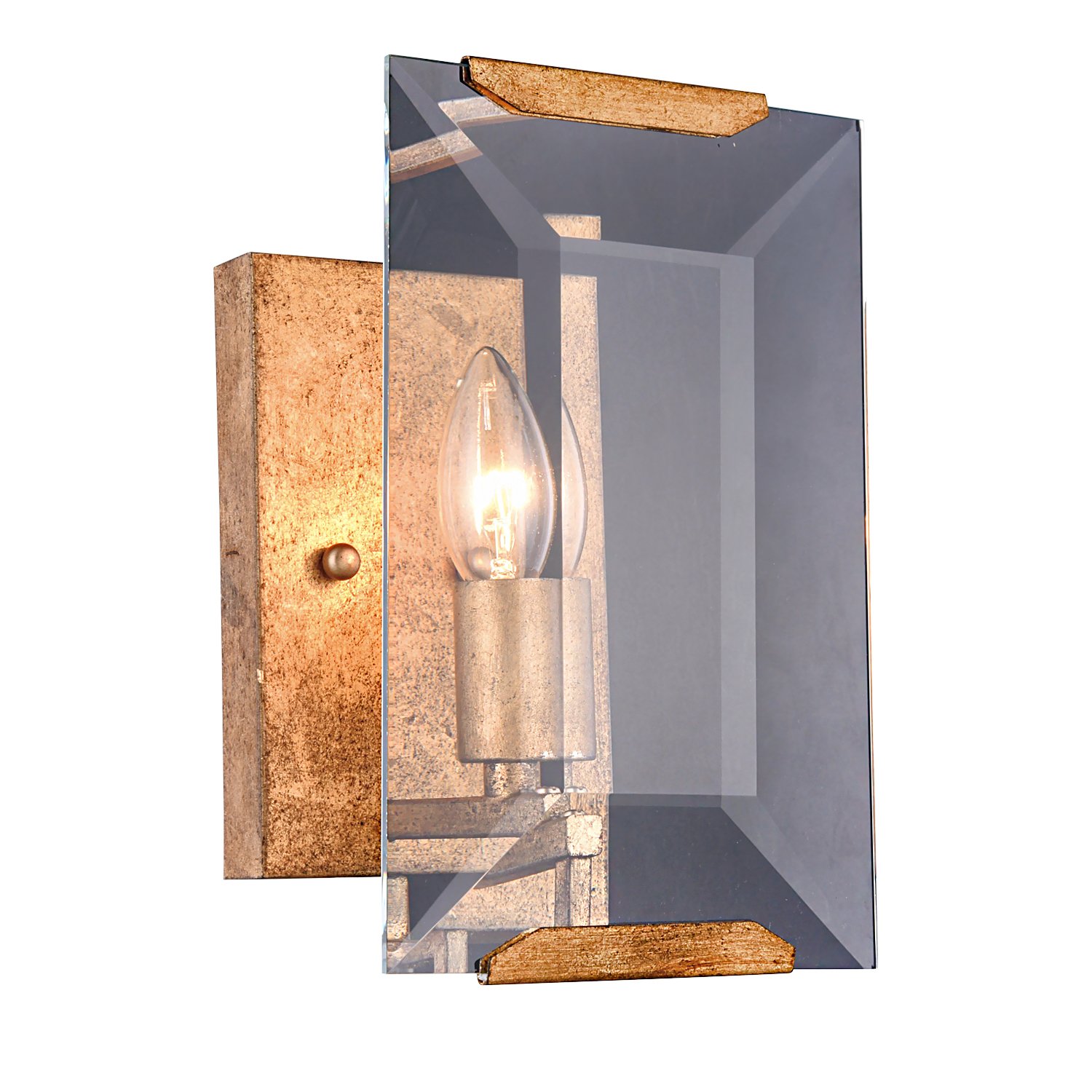 Vintage Emerald Green 1-Light 6-Inch Wall Sconce with Antique Gold Finish - Includes LED Bulbs | Perfect for Bedroom, Hallway & Entryway Lighting