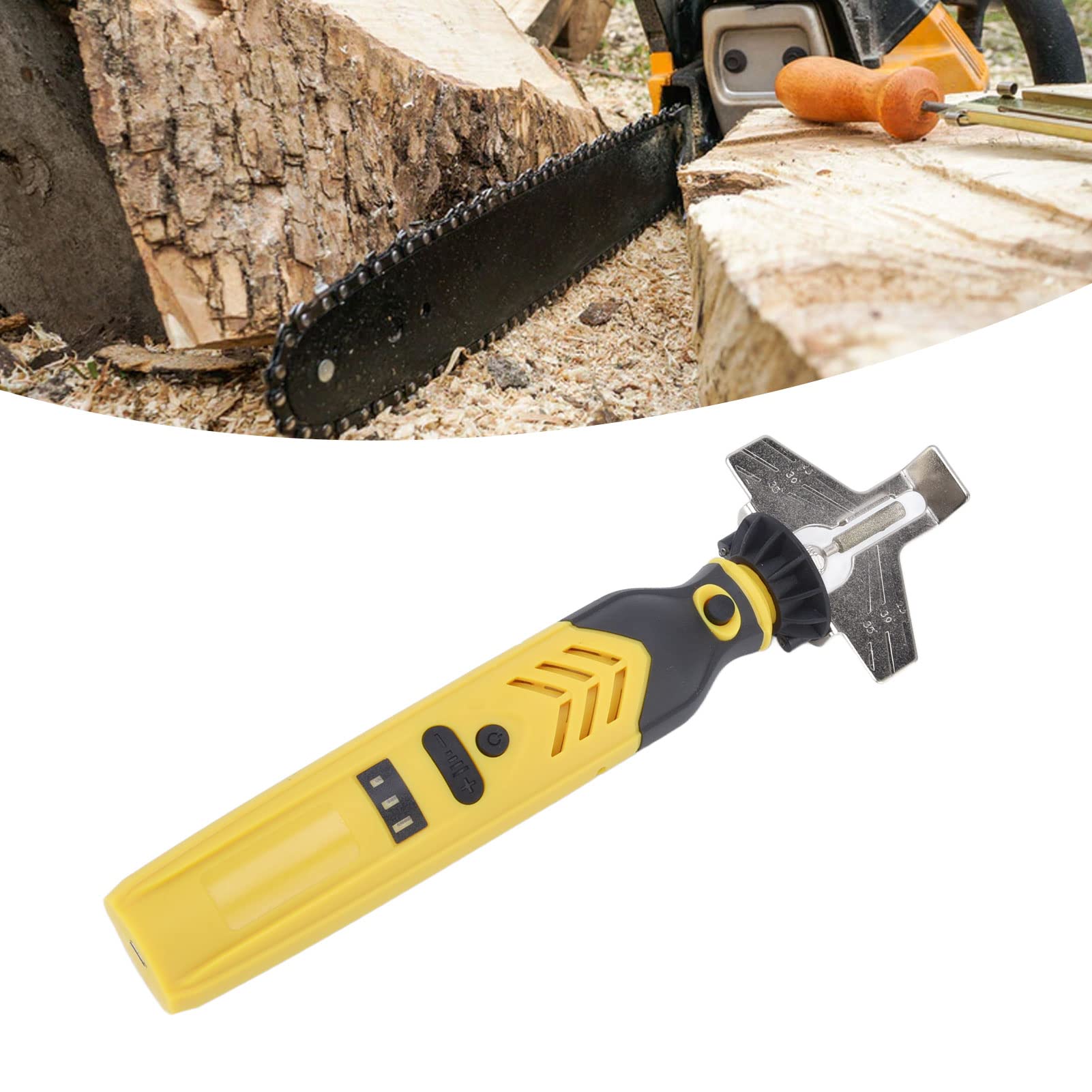 Chainsaw Sharpener Kit - DC3.6V 1500mAh USB Chain Grinder for Wood Cutting