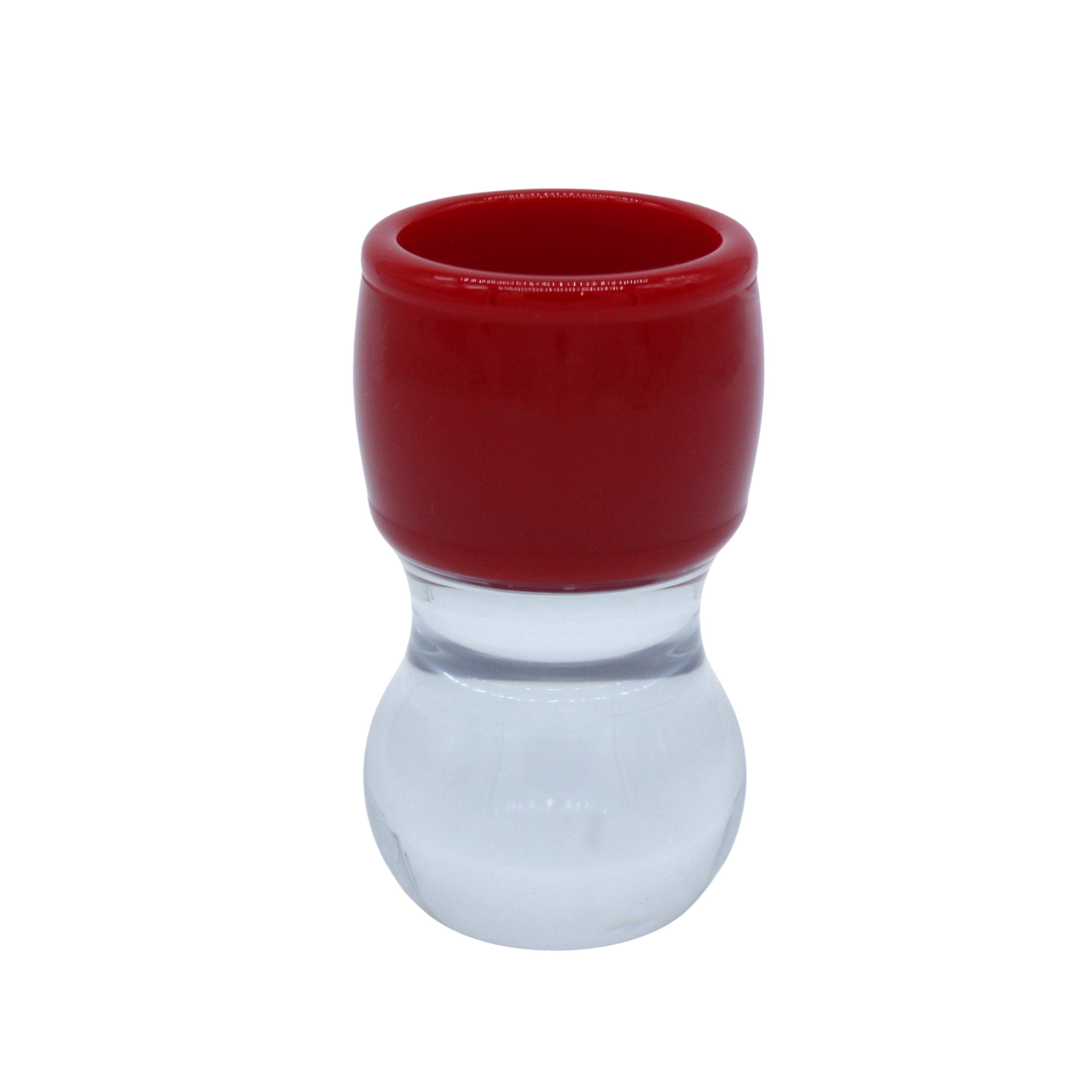 Premium Red & Clear Shaving Brush Handle for 28mm & 30mm Knots - Scratch & Dent Discount - Perfect for Wet Shaving & Barber Shop Use