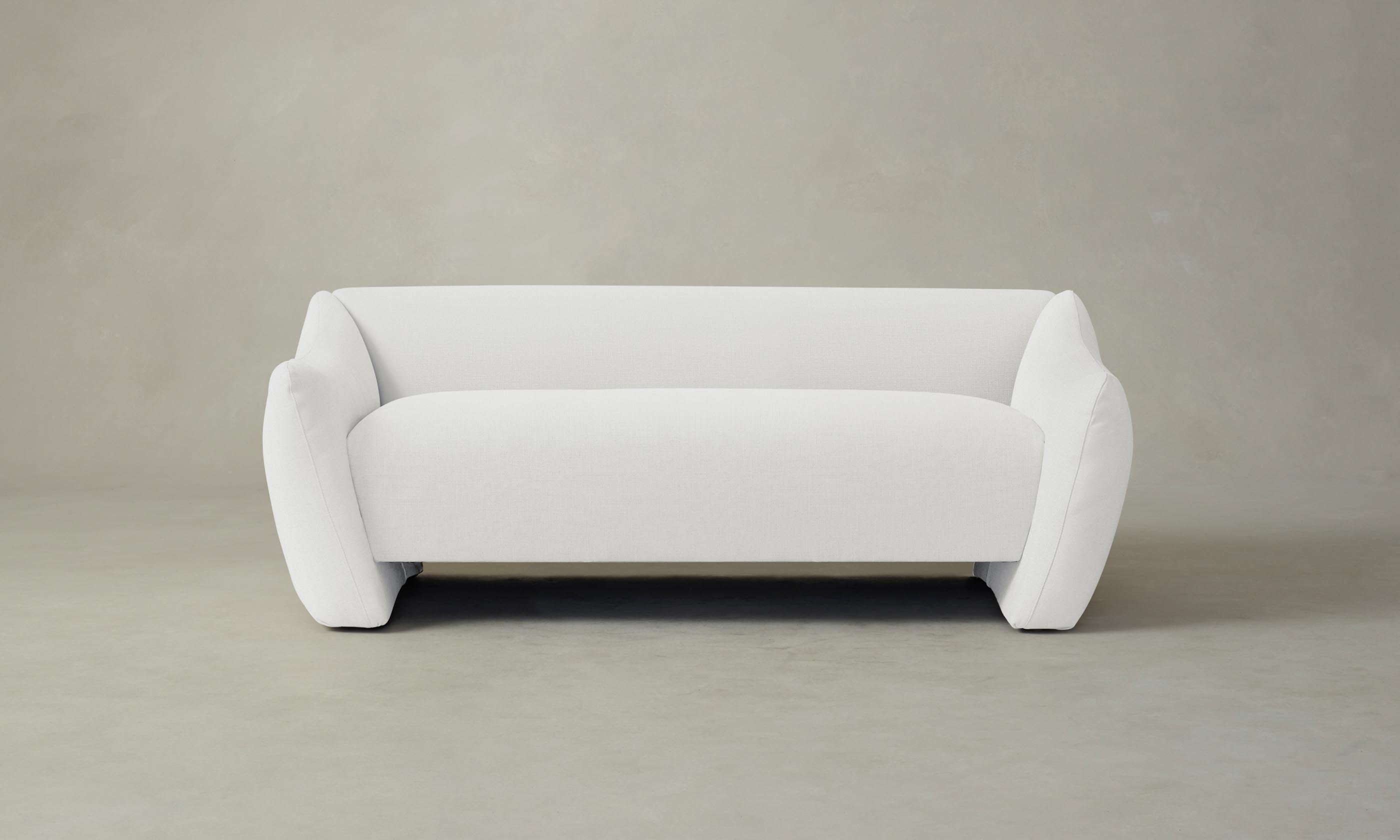 The Bond Settee - Premium Performance Linen Weave Sofa in Pure White | Perfect for Living Rooms, Offices & Cozy Spaces