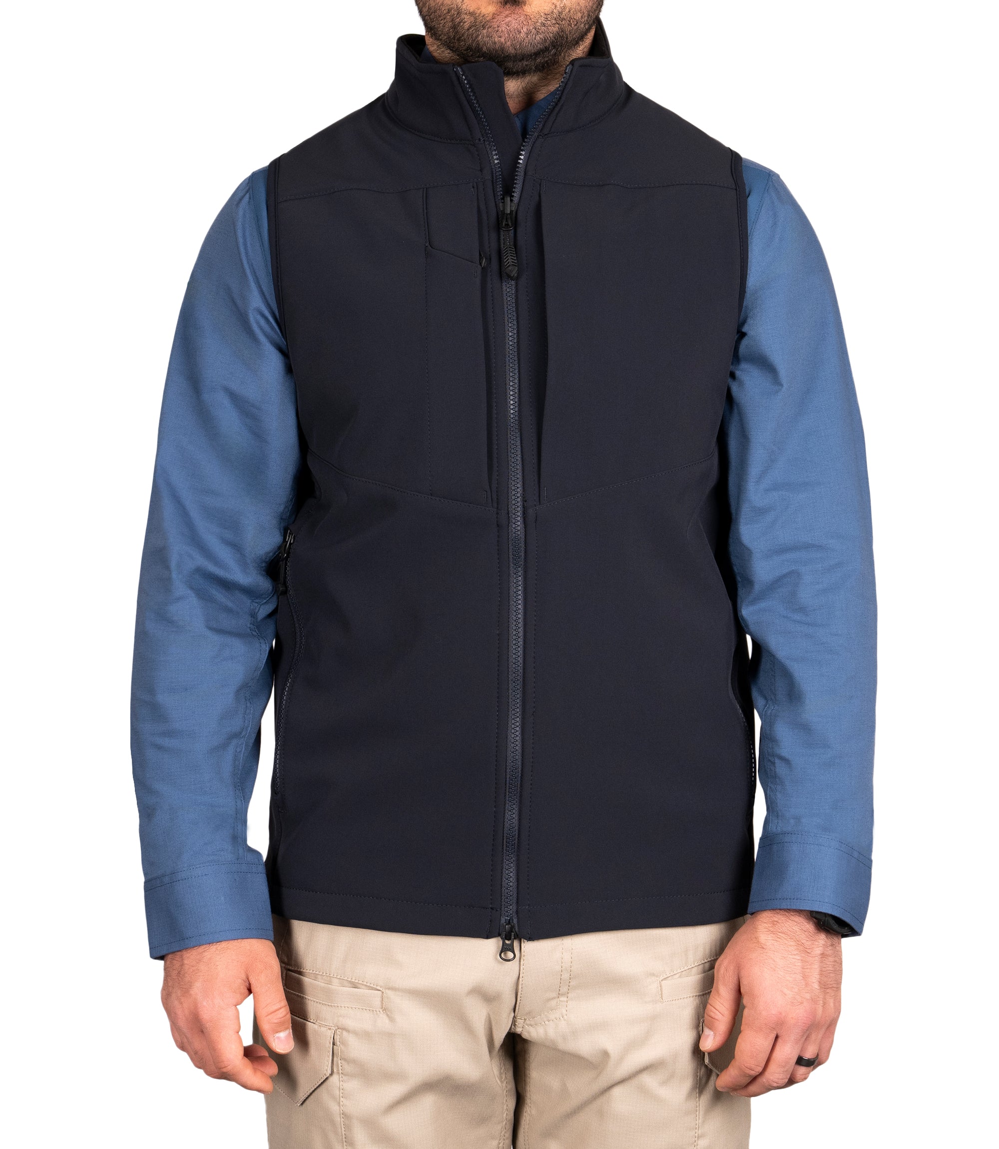 Men's Tactix Softshell Vest - Lightweight Water-Resistant Outdoor Jacket for Hiking, Camping & Casual Wear | Windproof Fleece Lining for Cold Weather Protection