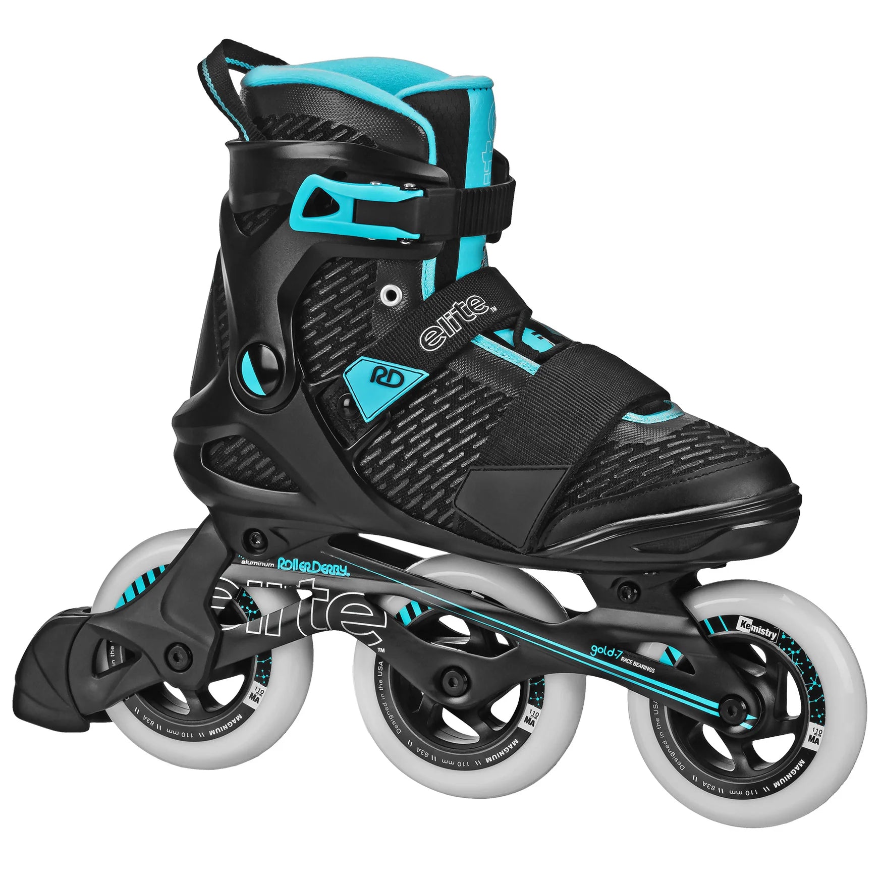 Roller Derby Delta Inline Skates for Adults - High-Performance Quad Roller Skates with Adjustable Toe Stops - Perfect for Indoor & Outdoor Skating, Rink, Roller Derby & Fitness