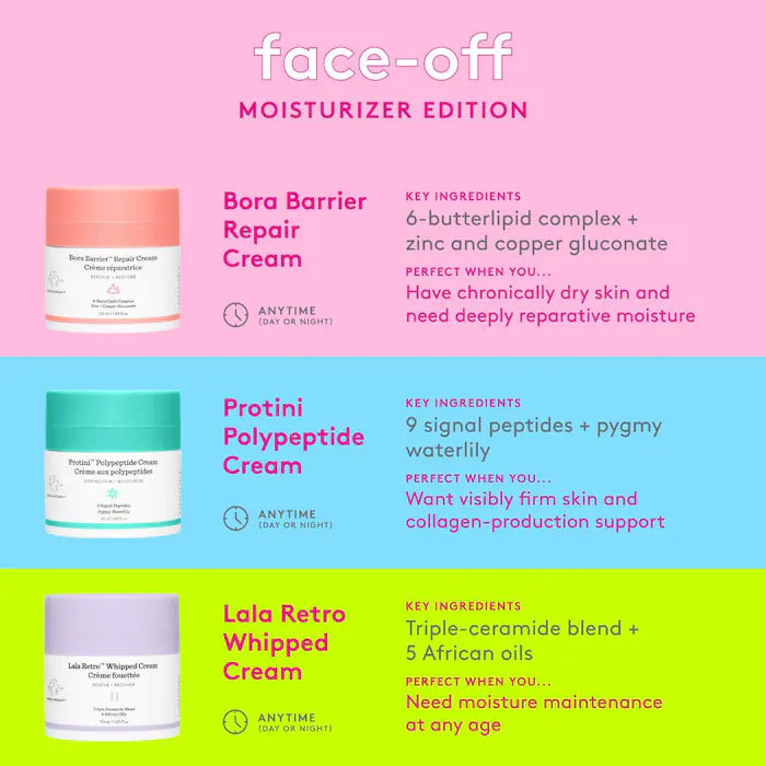 Drunk Elephant Bora Barrier™ Repair Cream with 6 Butterlipid Complex | Hydrating & Nourishing for Dry, Sensitive Skin | Perfect for Nighttime Skincare Routine & Post-Treatment Recovery
