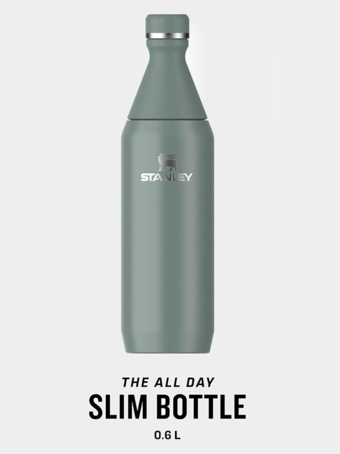 Stanley The All Day Slim Bottle (0.6L/20oz) - Insulated Stainless Steel Water Bottle for Hot & Cold Drinks - Perfect for Hiking, Gym, Office & Outdoor Activities