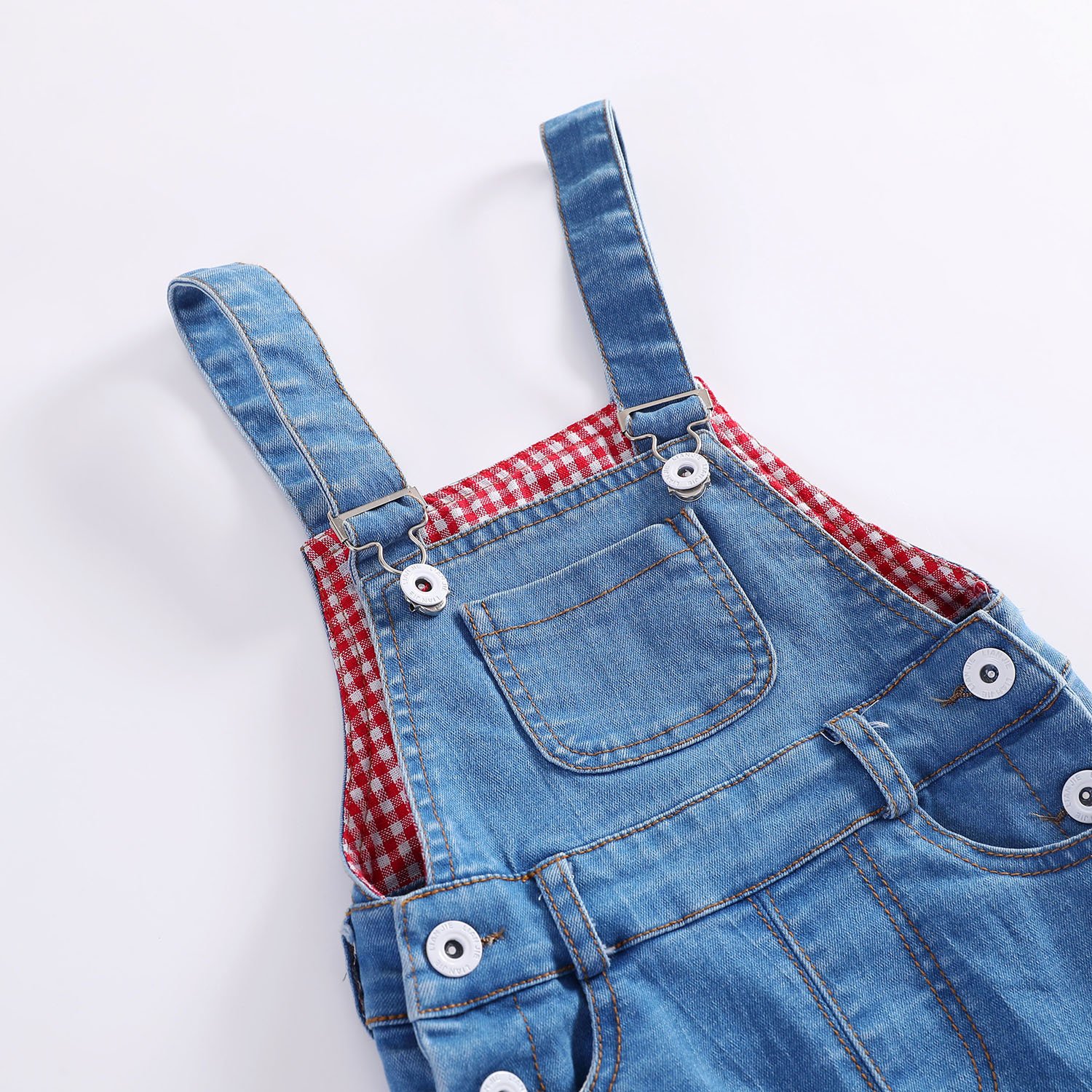 KIDSCOOL SPACE Light Blue Denim Overalls for Baby & Toddler Boys Girls - Durable Jean Workwear Dungarees for Playtime, Outdoor Adventures & Casual Wear