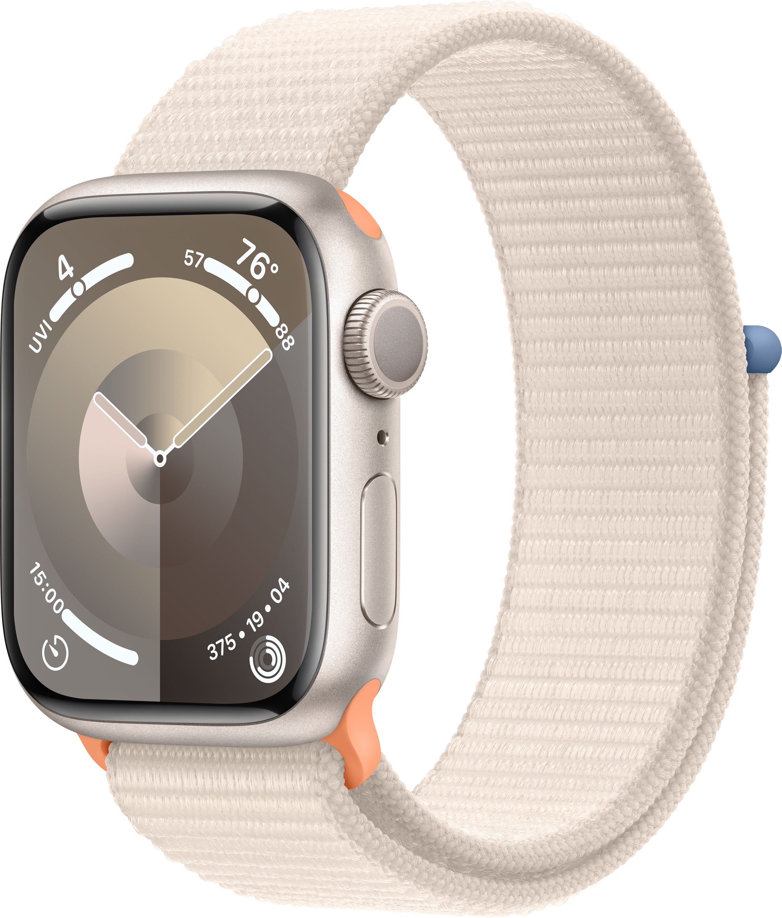 Apple Watch Series 9 (GPS) 41mm Starlight Aluminum Case with Starlight Sport Band - MR8V3LW/A - Perfect for Fitness Tracking, Workouts & Everyday Wear