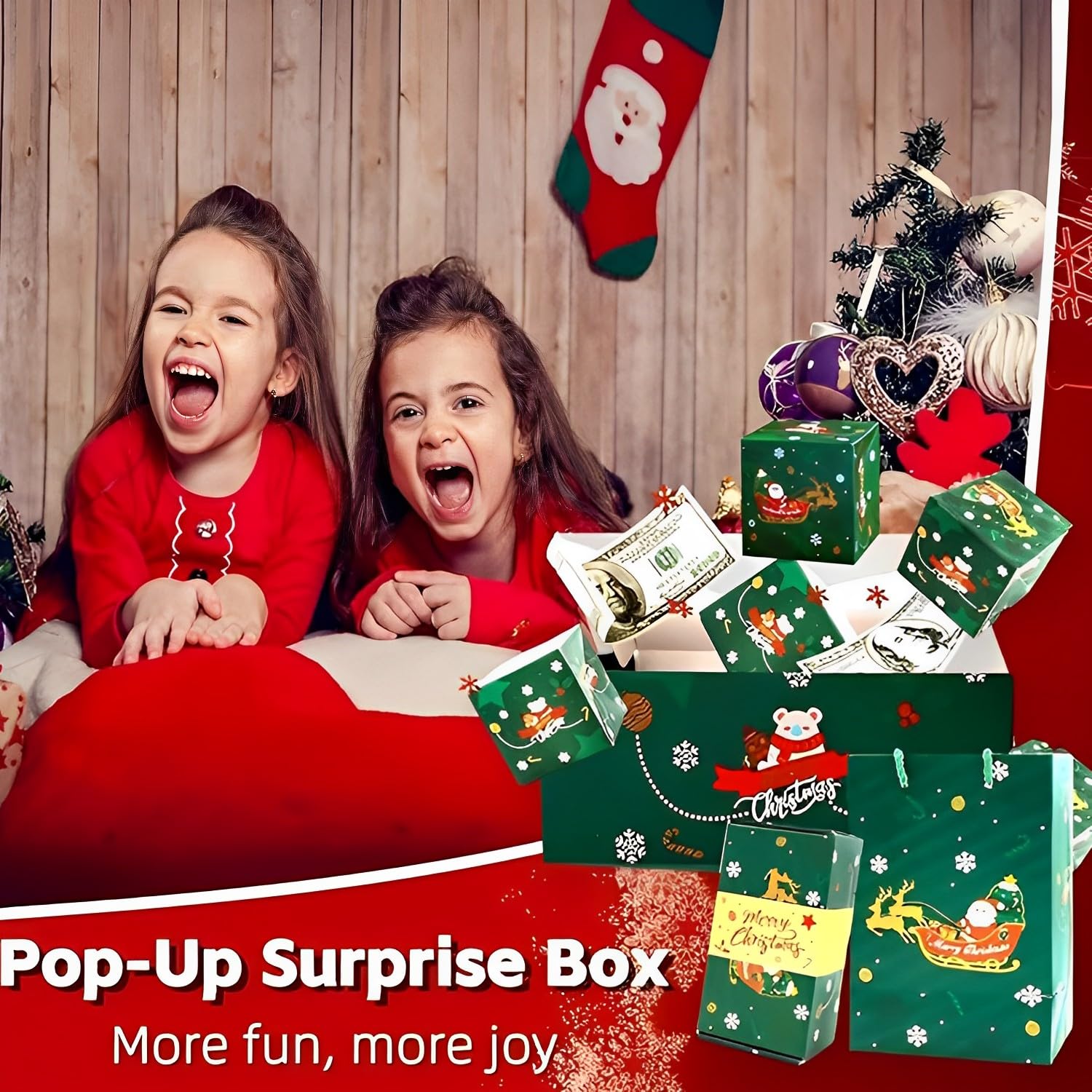 Pop Up Money Gift Box - Unique Folding Bouncing Cash Gift Box for Birthdays, Weddings & Christmas | Creative Cash Present Idea | Surprise Explosion Money Box for Special Occasions
