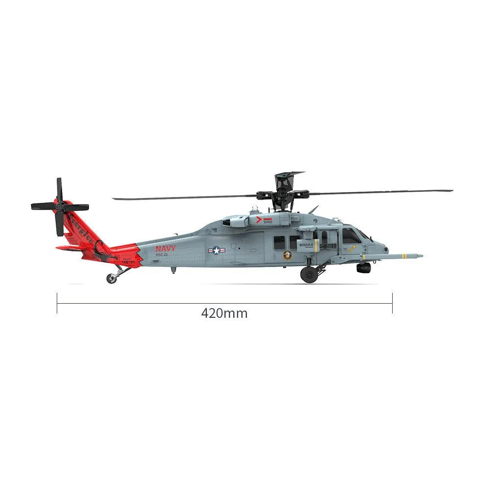 Yuxiang F09 Black Hawk 1/47 Scale RC Helicopter - 2.4G 8CH Remote Control, 6-Axis Gyro, GPS, 5.8G FPV Transmission - Perfect for Outdoor Flying, Aerial Photography & RC Hobbyists