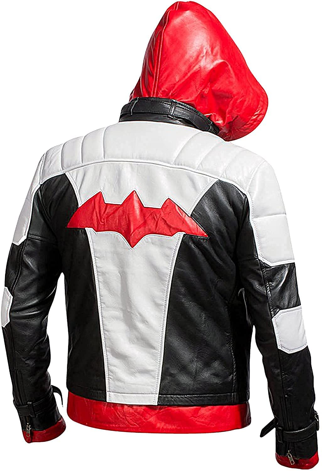 Red Hood Batman Arkham Knight Jason Todd Cosplay Costume Faux Leather Jacket - Perfect for Halloween, Comic Con & Superhero Costume Parties