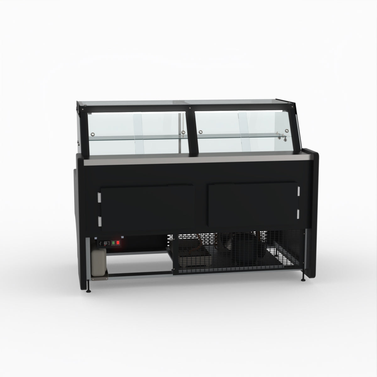 1.5 Meter Deli Showcase Glass Display Case - Commercial Refrigerated Food Display for Bakery, Deli, and Supermarket Use