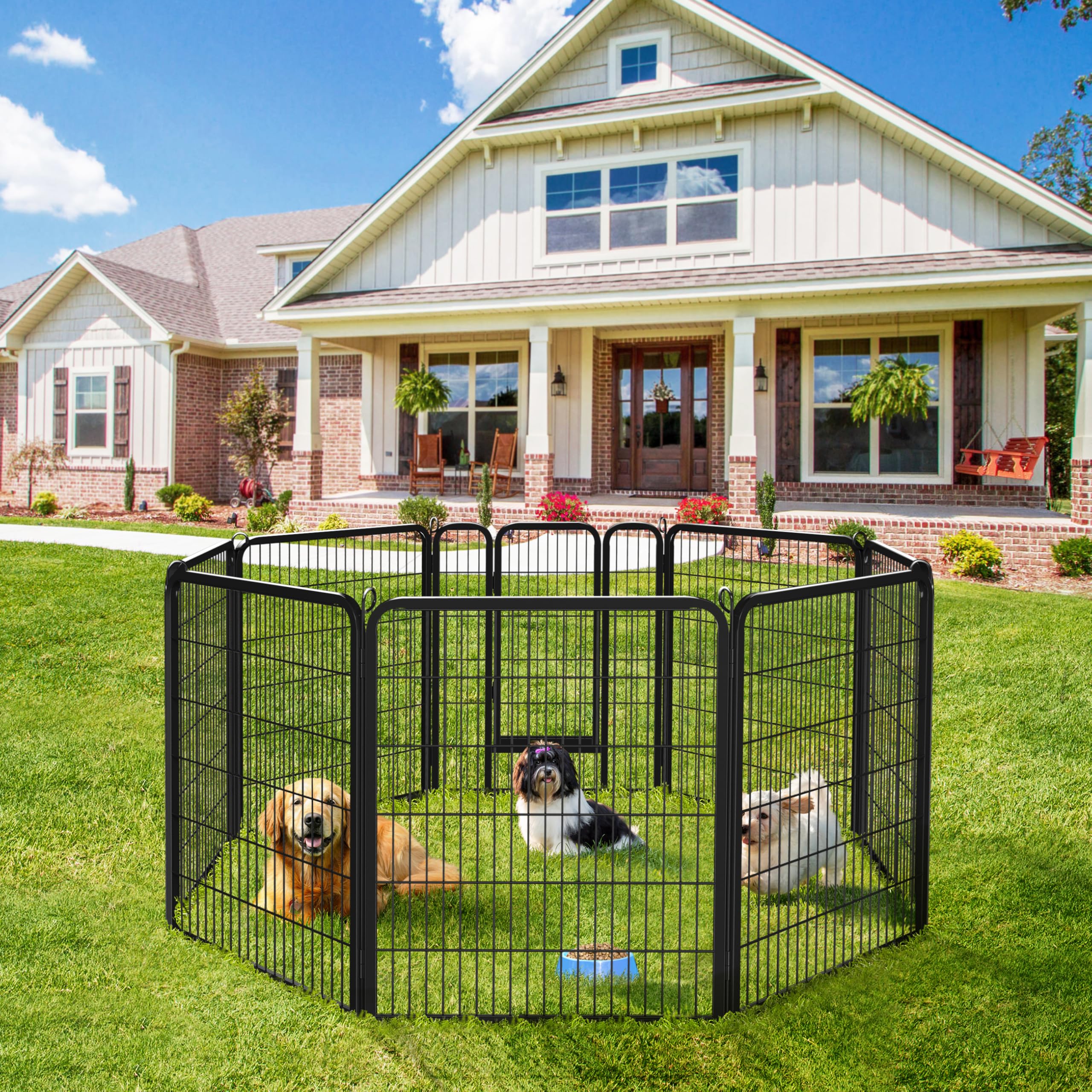 Yaheetech 8-Panel Foldable Dog Playpen - 40
