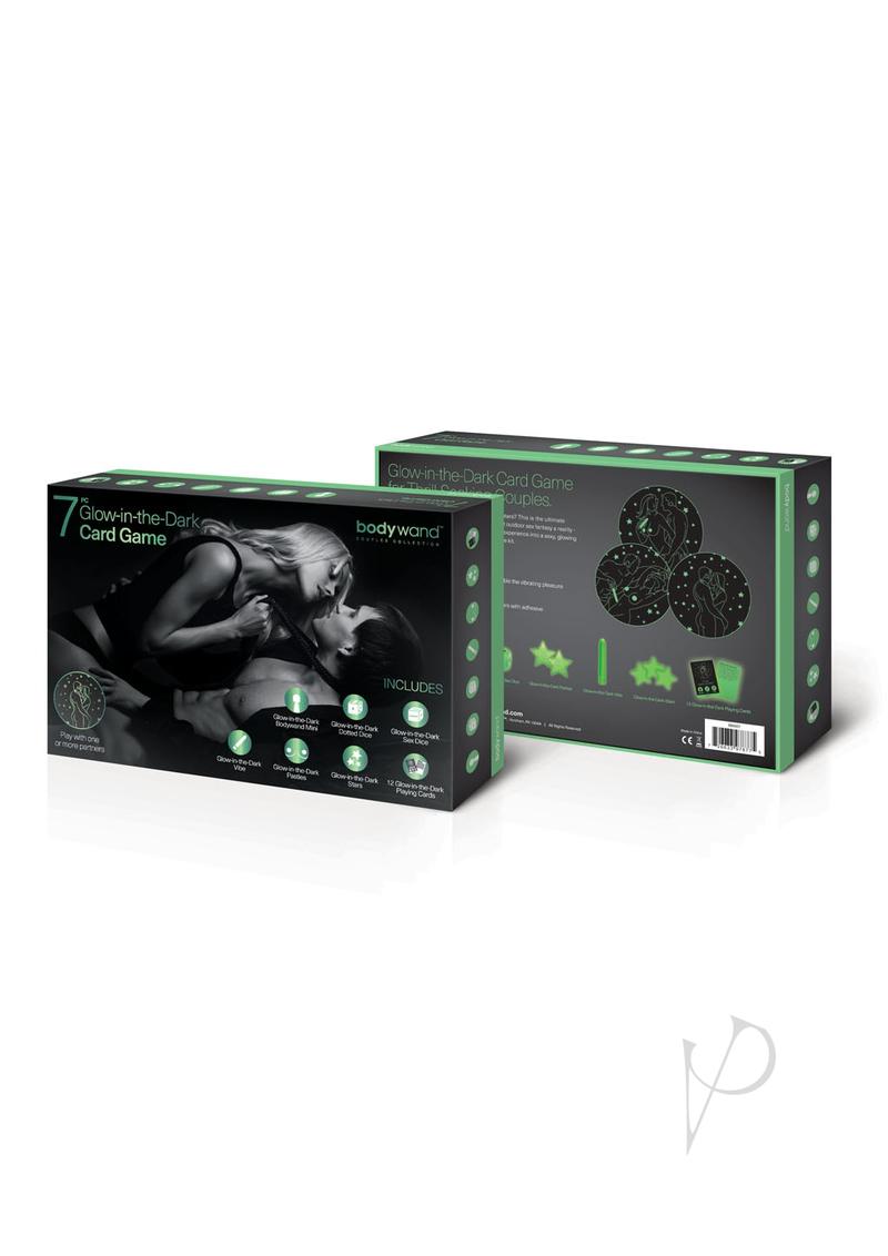 Bodywand Card Game Glow In The Dark - 7 Piece Set (Green) | Fun Party Game for Adults & Kids | Perfect for Nighttime Gatherings & Game Nights