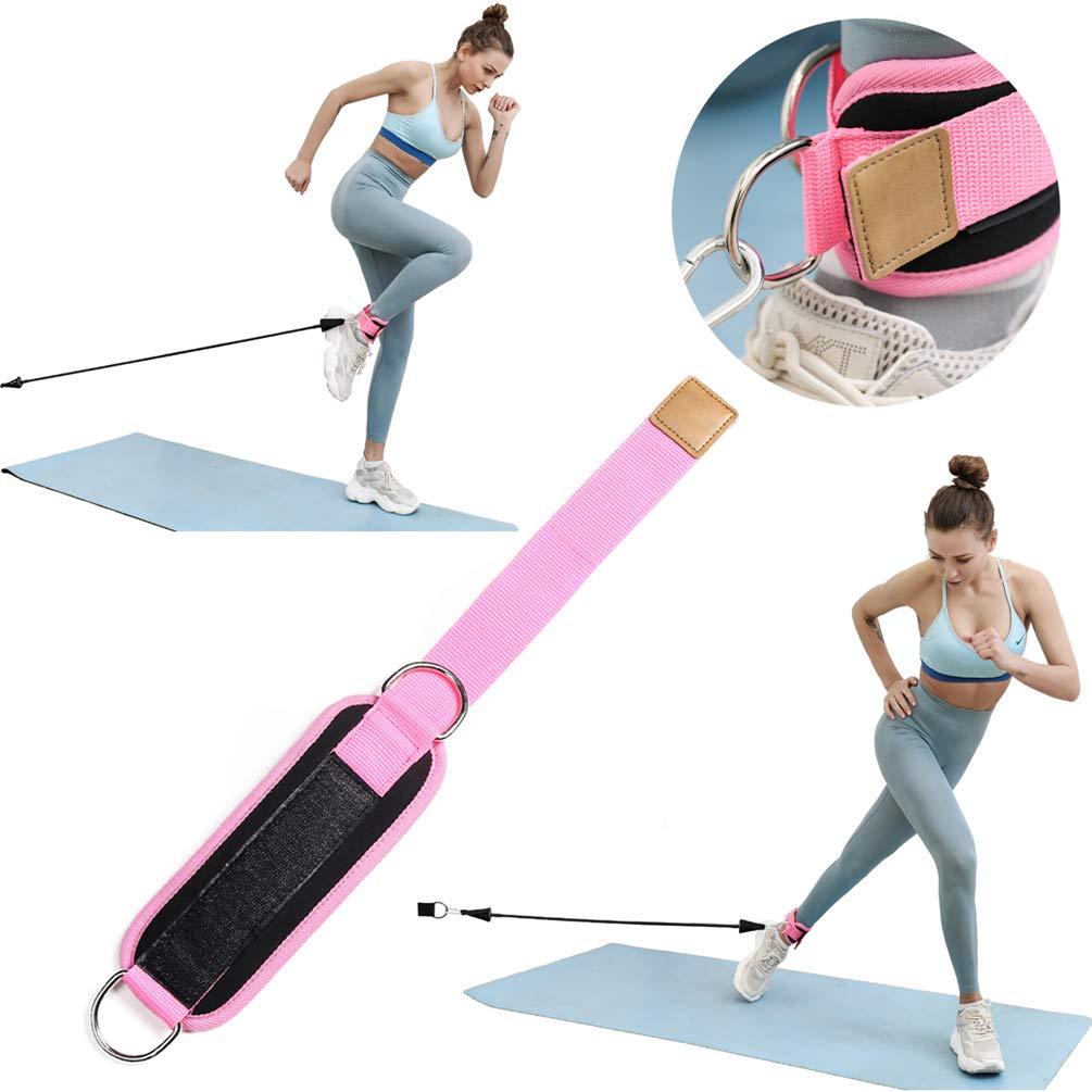Premium Adjustable Fitness Ankle Straps with Door Anchor - Heavy Duty Leg Sleeves for Home Gym Workouts - Tone Legs, Abs & Glutes - Weight Loss & Fat Burning Resistance Bands (Ideal for Strength Training, Yoga, Pilates & Physical Therapy)