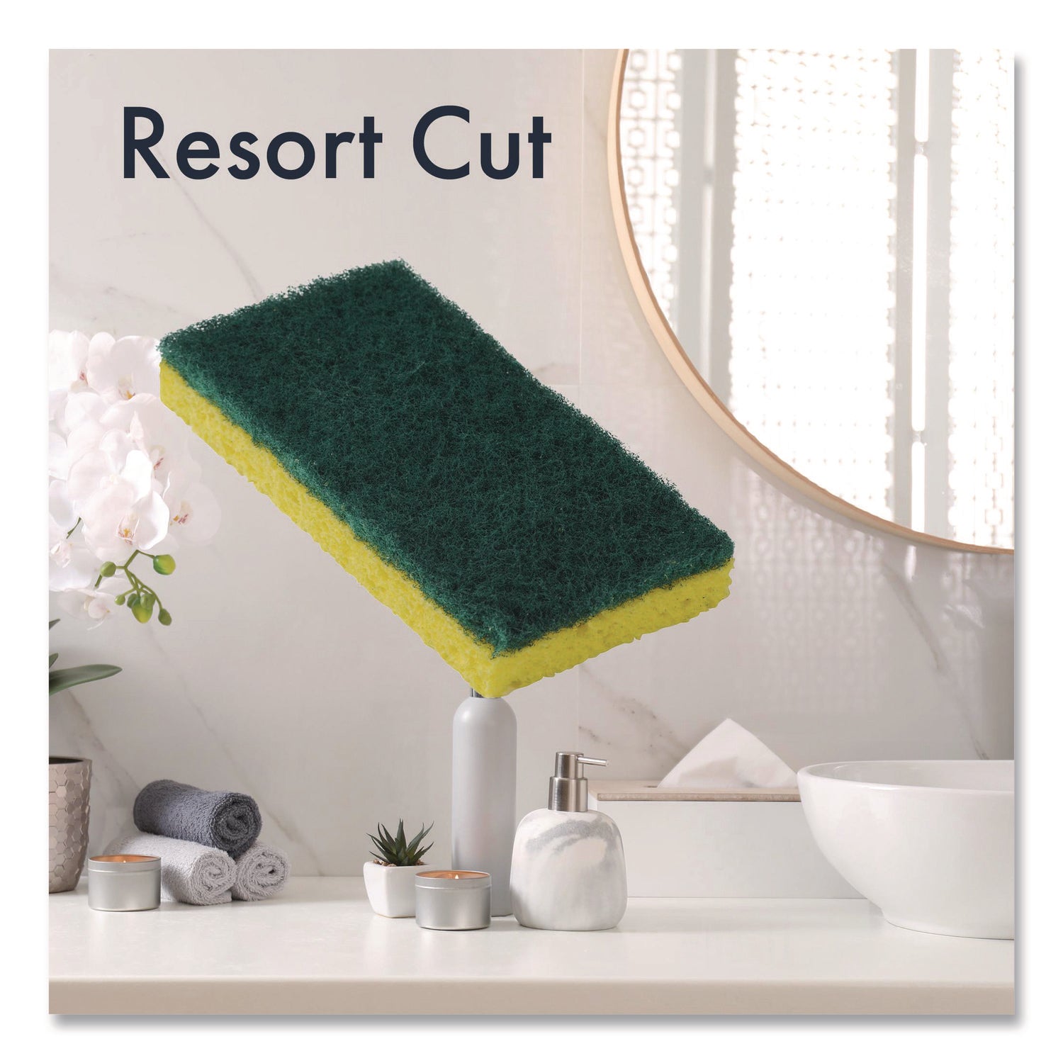 Americo® Medium Duty Scrub Sponge for Kitchen & Bathroom Cleaning - 6.25
