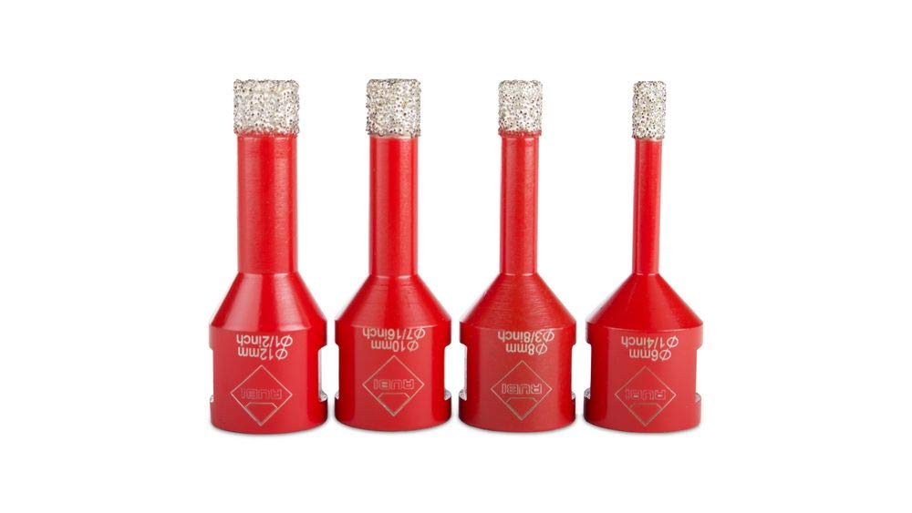 Rubi DRYGRES Mini Drill Bit Kit - 10-Piece Ceramic Tile & Glass Drill Bits Set for DIY Projects, Home Renovation & Crafting - Perfect for Bathroom, Kitchen & Mosaic Art