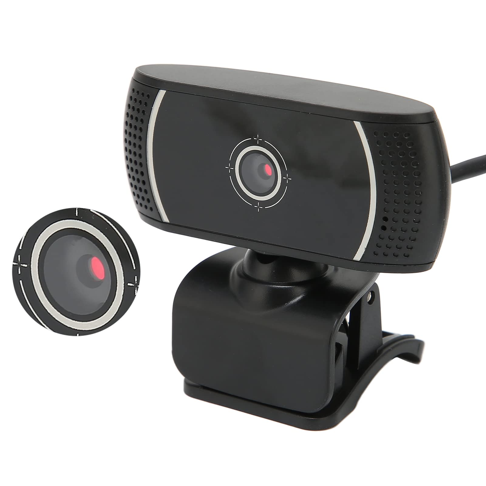 HD USB Webcam with Auto Focus - 640x480 Plug & Play Computer Camera for Online Classes, Live Streaming & Video Conferencing - Flexible Mount for Laptop & Desktop (Black) - Perfect for Remote Work, Zoom Meetings & Distance Learning
