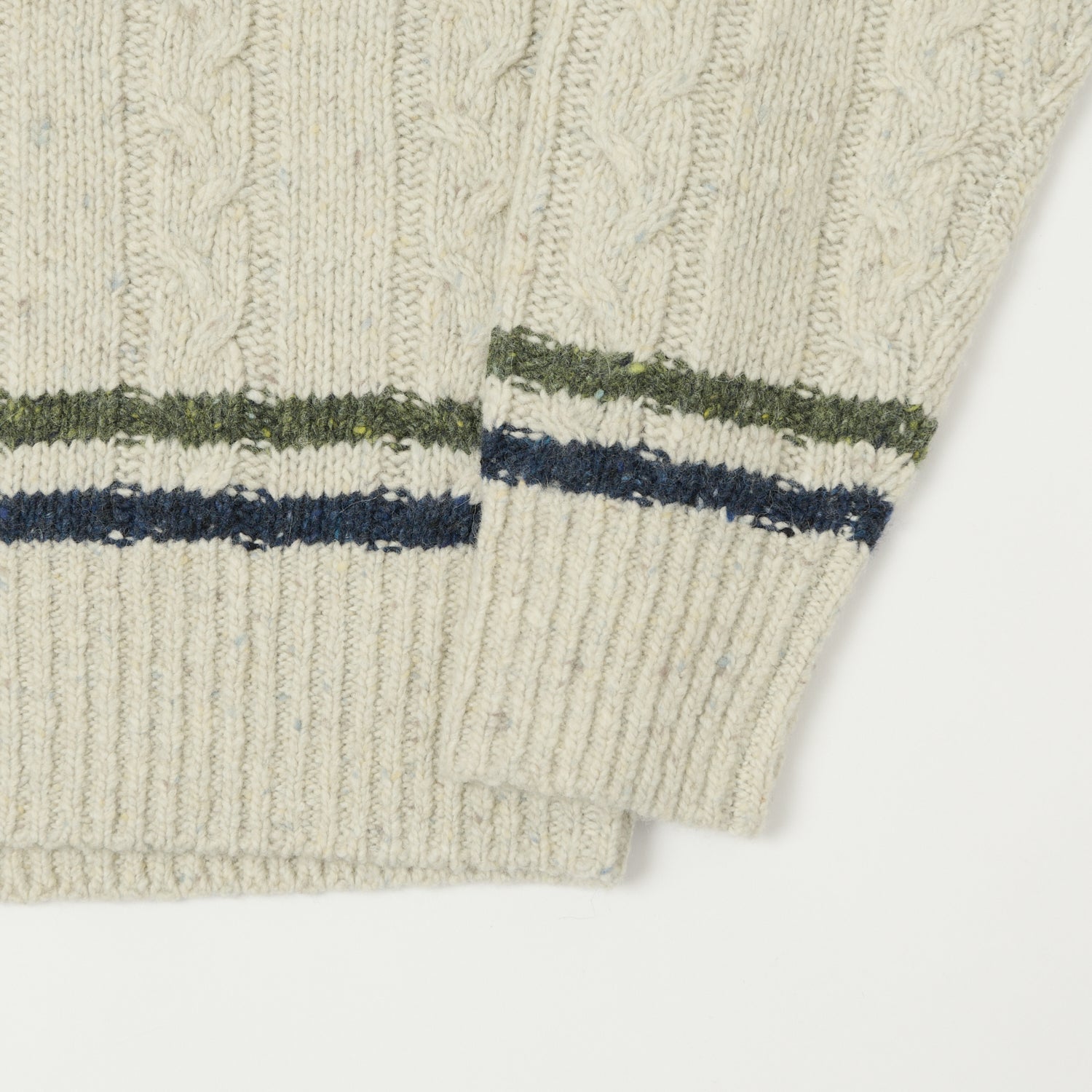 Hartford Donegal V Neck Jumper - Soft Merino Wool Sweater for Men | Ecru, Indigo & Army Green Color Options | Perfect for Casual Wear, Office & Winter Outfits