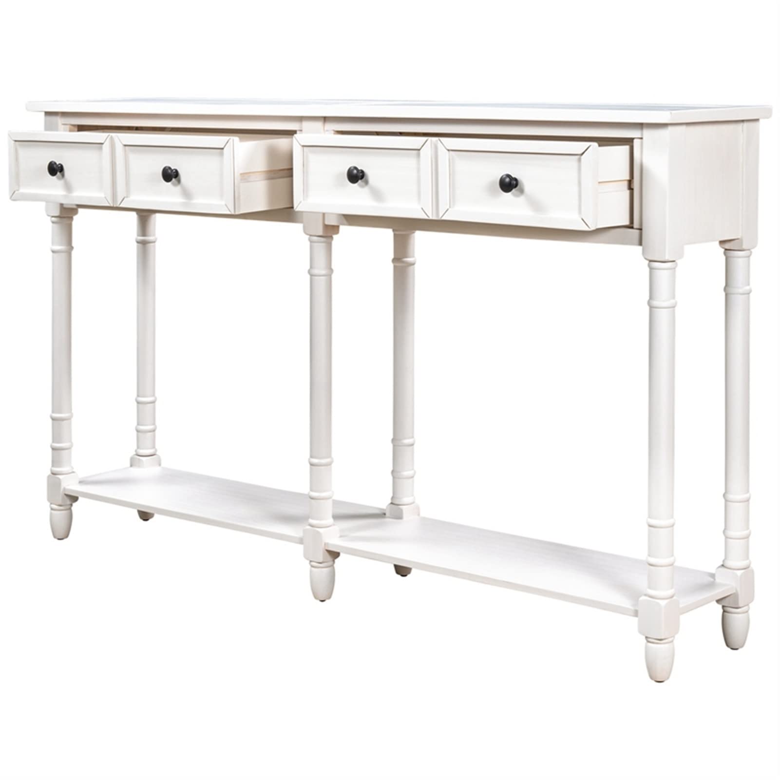 Modern Console Table with 2 Storage Drawers & Bottom Shelf - Entryway Sofa Side Table for Living Room, Hallway | Easy Assembly Home Furniture (Color: Espresso) | Perfect for Small Spaces, Apartment Decor & Entryway Organization