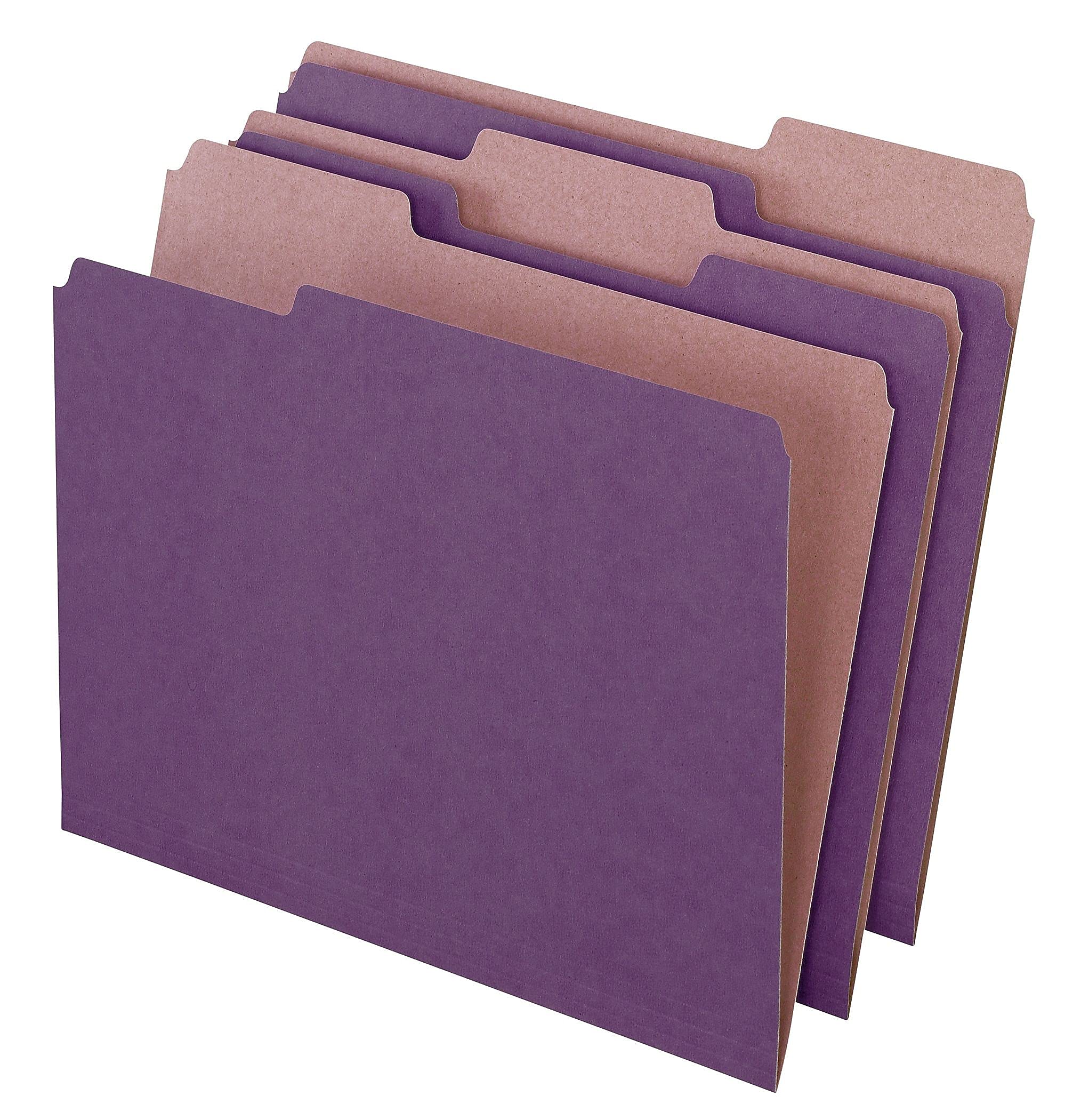 Eco-Friendly Pendaflex 04335 Recycled File Folders - 1/3 Top Tab, Letter Size, Violet (100-Pack) - Perfect for Office Organization & Document Storage