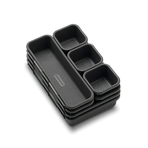 MadeSmart Stackable Drawer Organizer Bins - 6-Pack with 8 Bins per Set - Space Saving Storage Solution for Kitchen, Bathroom, Office & Closet Organization
