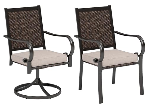 Wicker-leg Chair+swivel Chair