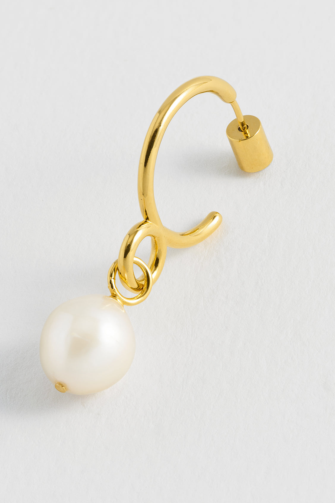 Elegant Twist Pearl Drop Hoop Earrings for Women - Perfect for Weddings, Parties & Special Occasions