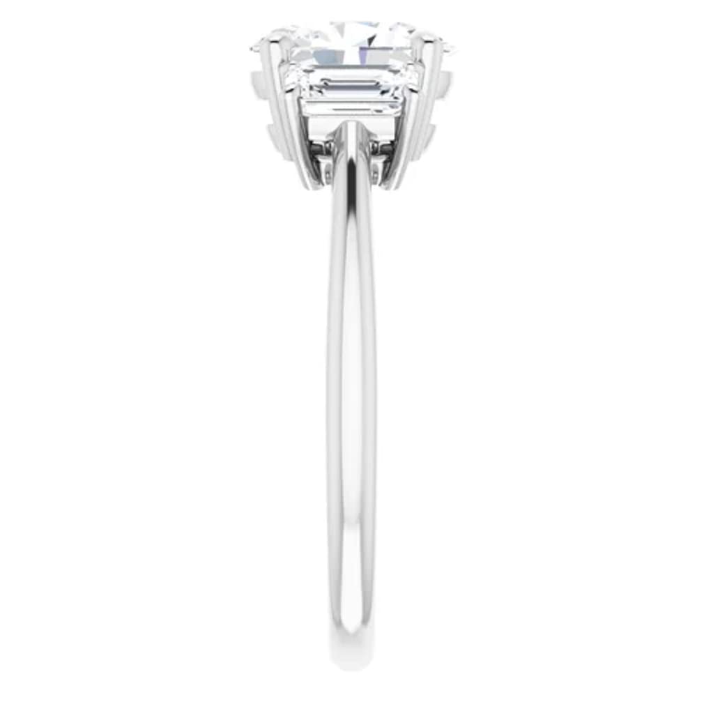 10K Solid White Gold Handmade Oval Cut 1 CT Moissanite Engagement Ring for Women - Solitaire Wedding & Bridal Ring, Perfect for Proposals, Anniversaries & Special Occasions