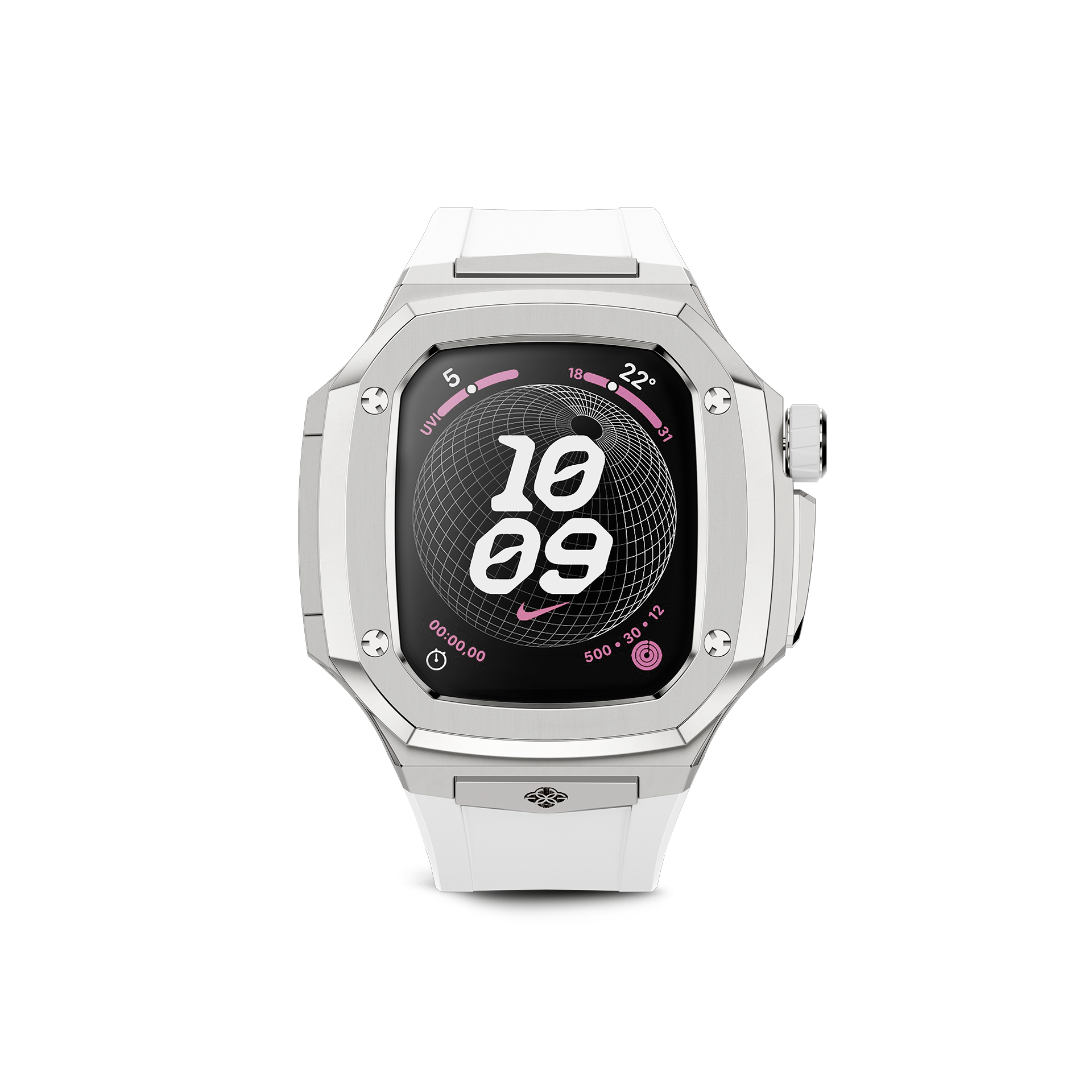 Apple Watch Case for Series 7/8/SE - Slim Protective Cover with Tempered Glass Screen Protector, Silver | Perfect for Gym, Running & Outdoor Activities