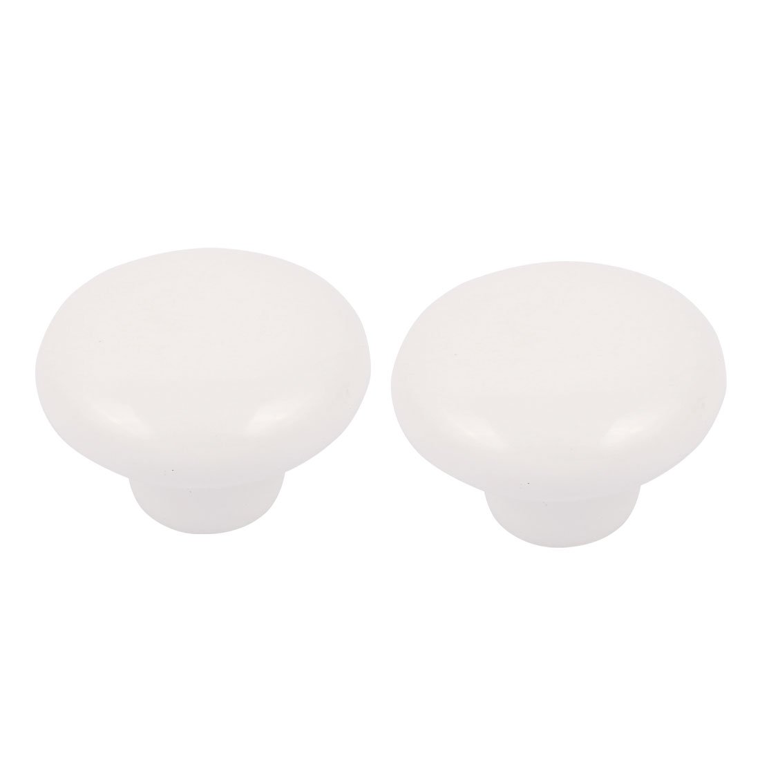 XXLFQSG 40mm White Ceramic Cabinet Knobs - 2 Pack Round Drawer Pulls for Wardrobe, Cupboard & Furniture (Perfect for Kitchen, Bathroom & Home Decor)